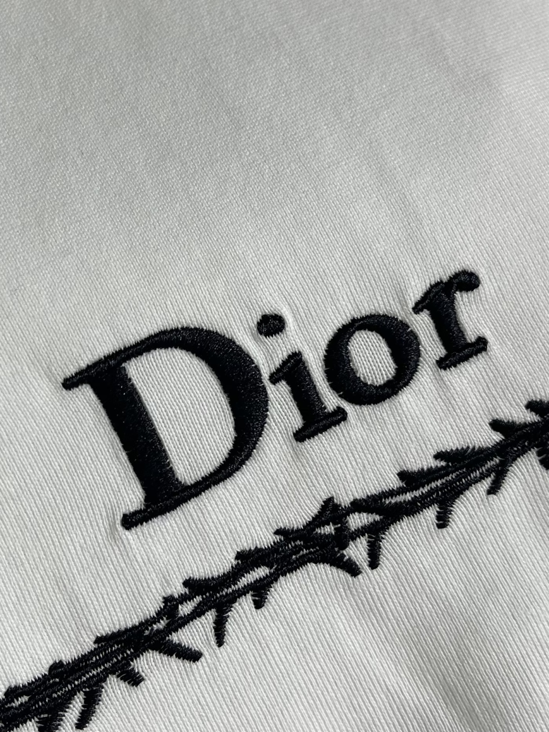 Dior 荆棘诗集刺绣短袖T恤，把高级感焊在身上，260g紧密双纱平纹棉，双纱织造的紧密平纹结构，软而不