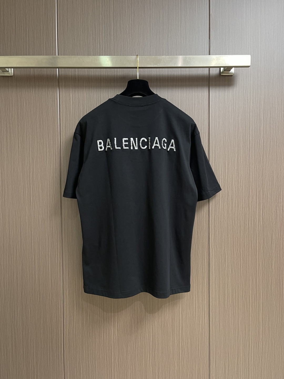 Футболка Balenciaga мужская черная с вышивкой