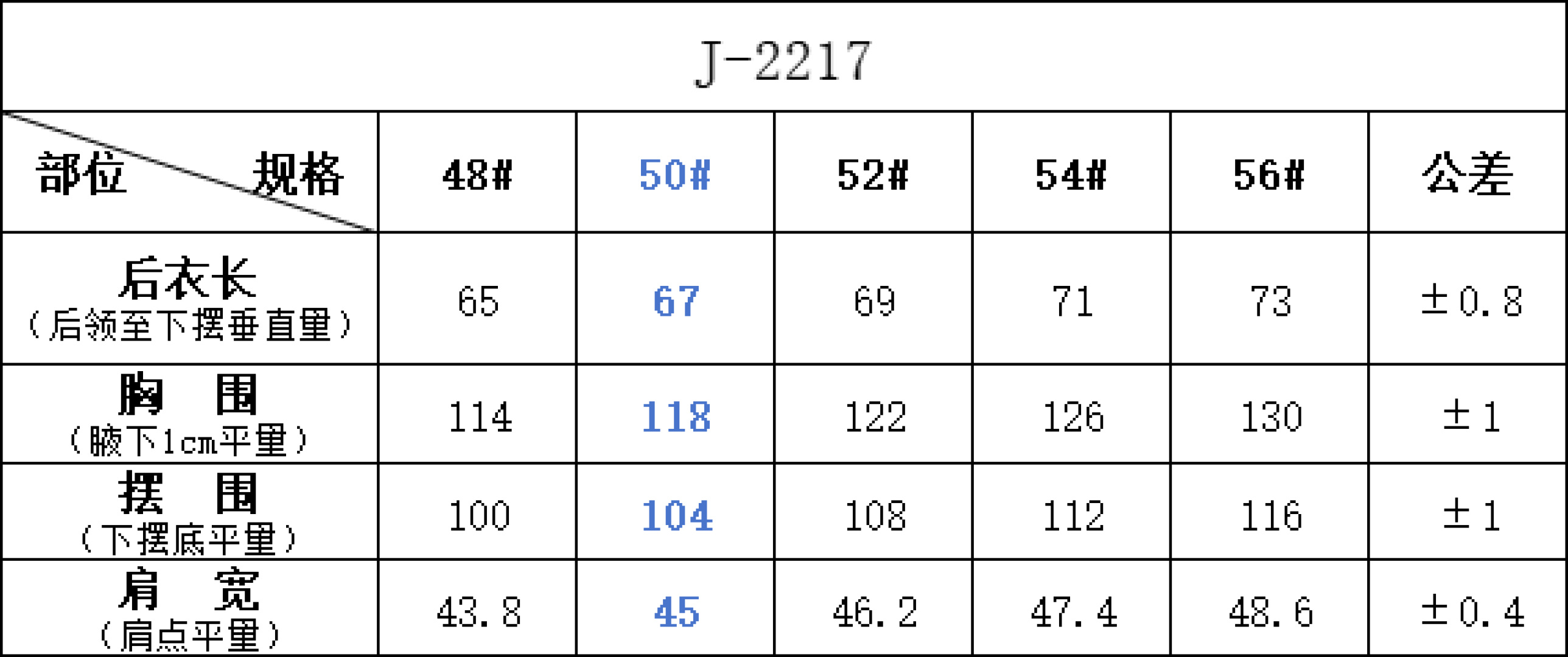 🌾蒙口马甲尺寸表……J-2217