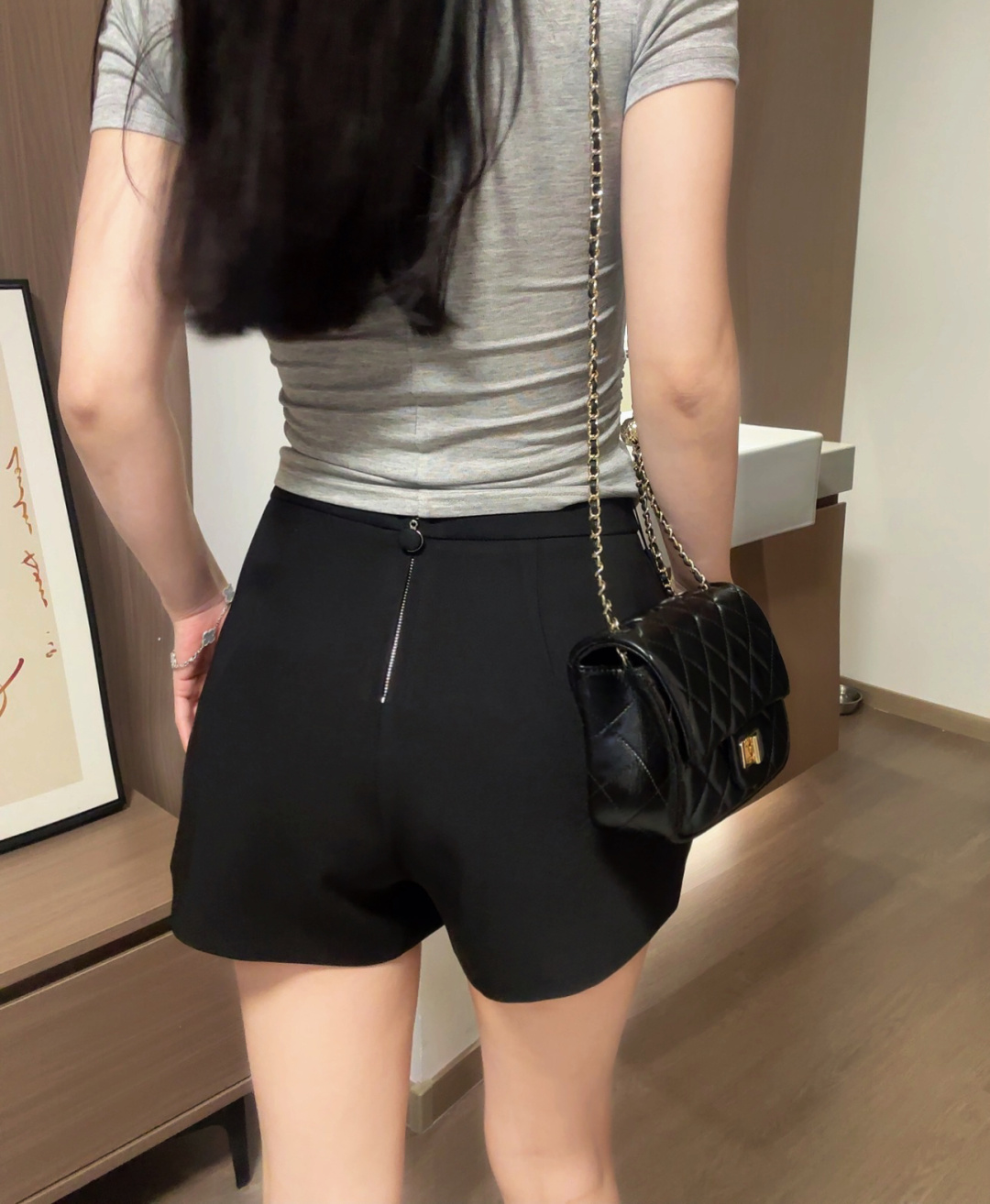 P357 High Quality Women’s Clothes with Packaging Sanctuary New pair of shorts sml in black and white - 图片 7