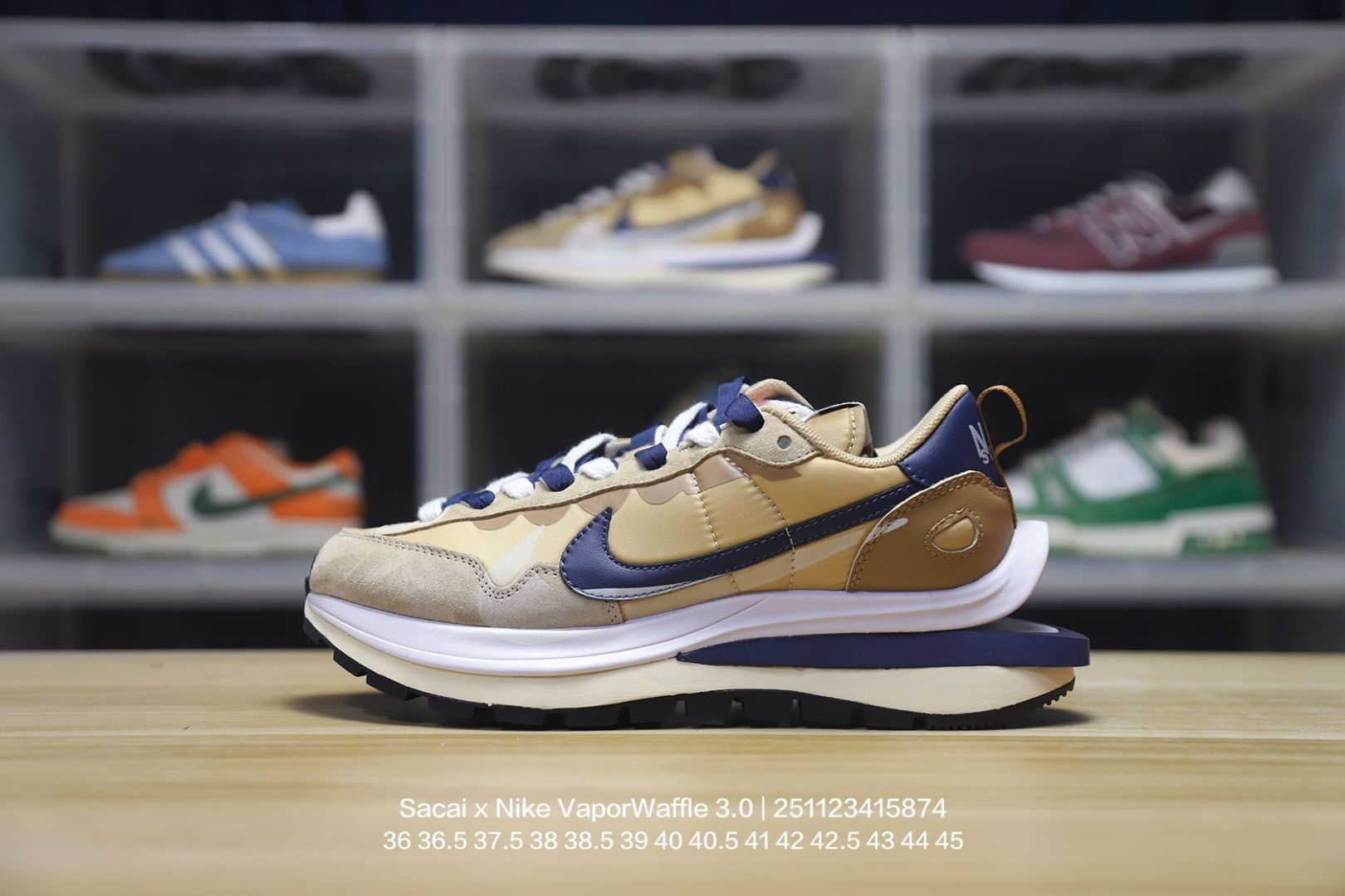 💰190
Nike/耐克 原厂机台飞织网纱鞋面材质,东莞百宏织唛双鞋舌标,正确数据印转工艺,钩子的边缘描漆整齐,独立私模正确五层分离大底,中底嵌入超轻发泡EVA缓震材质及V型TPU稳固支持架,双层进口无味切片打磨组合鞋底,外置超国标95%橡胶外底❗再掀解构热潮,潮流时尚增高利器❗联名日式解构美学小众时装品牌Sacai x Nike VaporWaffle 3.0"Royal Fuchsia"系列改良马拉松变形解构前卫设计五层底休闲运动慢跑鞋“透吸浅灰黑红宝蓝大重叠双钩子”
类型:男女鞋
码数:36 36.5 37.5 38 38.5 39 40 40.5 41 42 42.5 43 44 45
编码:251123415.874