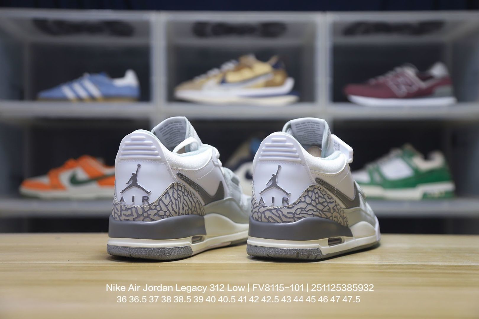 💰170Jordan/乔丹 男女鞋真标半码制,升级原楦原纸版数据开发版型,采用皮组合牛剖革鞋面材质,中底PU内嵌开窗式Air缓震气垫,外置防滑耐磨橡胶大底❗️三合一最强合体,多种新配色回归!耐克Nike Air Jordan Legacy 312 Low"Sea Glass"乔丹最强三合一混合版本低帮文化休闲运动篮球鞋“白灰绿 FV8115-101
类型:男女鞋
码数:36 36.5 37 38 38.5 39 40 40.5 41 42 42.5 43 44 45 46 47 47.5
编码:251125385.932