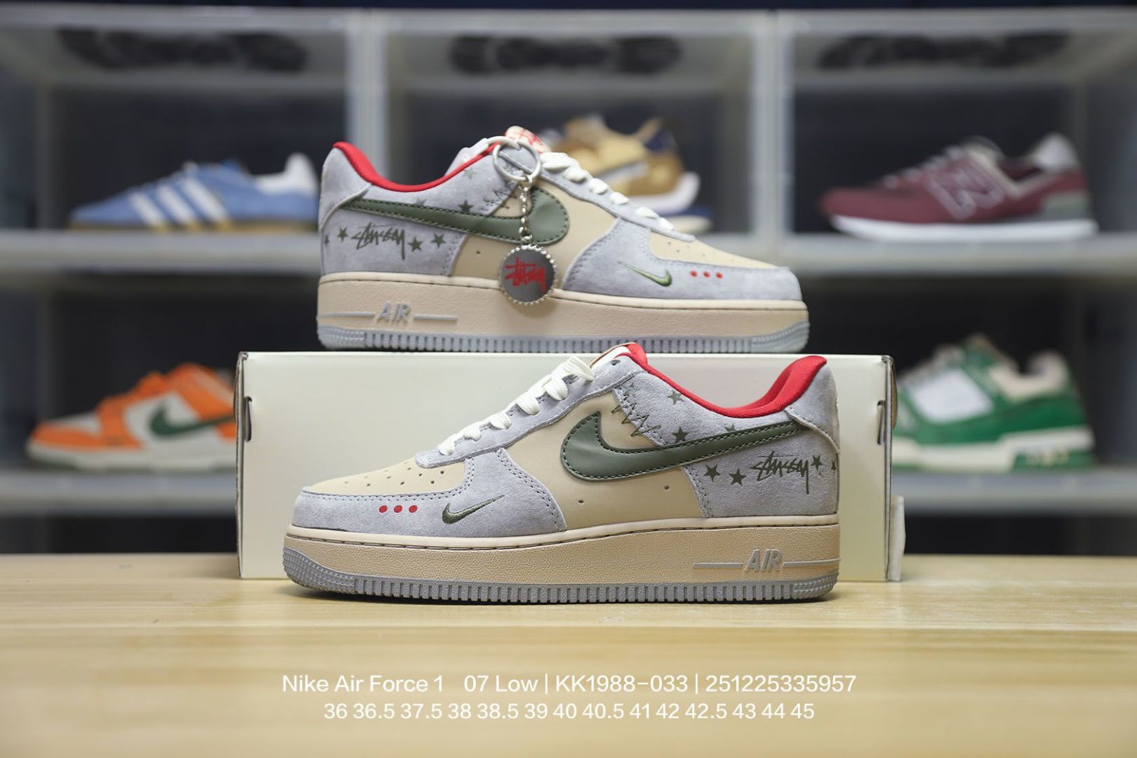 💰120
Nike/耐克 原楦原纸版开发版型,采用硬质荔枝纹牛剖革鞋面材质鞋面,内置全掌Air Sole气垫❗美国元祖街头潮牌-斯图西Stussy x Nike Air Force 1´07 Low"Stussy"空军一号经典低帮百搭休闲运动板鞋“联名土黄黑扎染斯图西刺绣 KK1988-033
395
类型:男女鞋
码数:36 36.5 37.5 38 38.5 39 40 40.5 41 42 42.5 43 44 45
编码:251225335.957