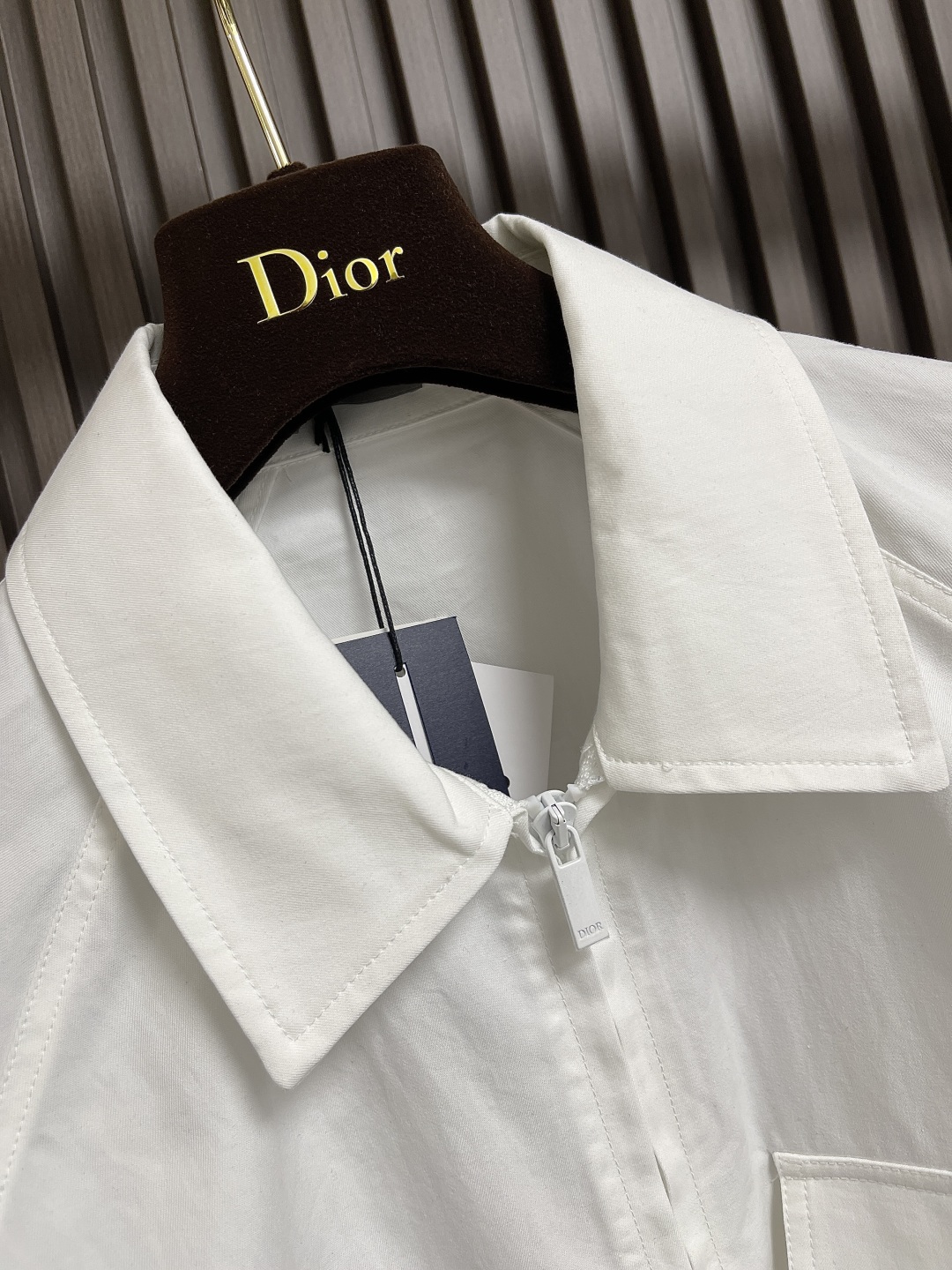 Dior and Hylton Nel White Cotton Twill Zip Shirt - Modern Casual Style 7 cmp i1741106208822 8039 0 4