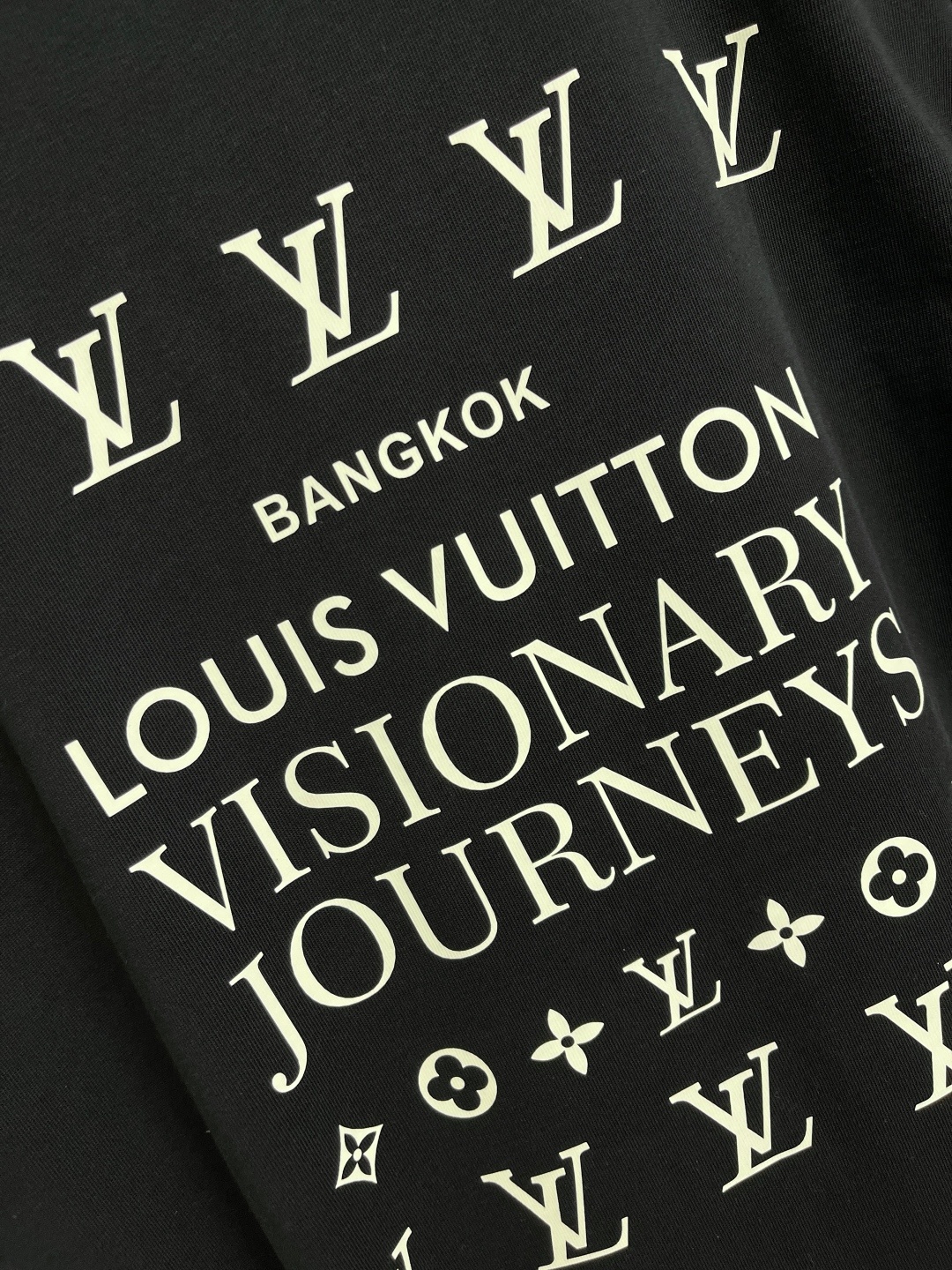 🛒🛒LV 印花短袖T恤,采用了数码技术,喷墨印花可以实现复杂的图案和丰富的色彩,将墨水均匀喷射到织物表面