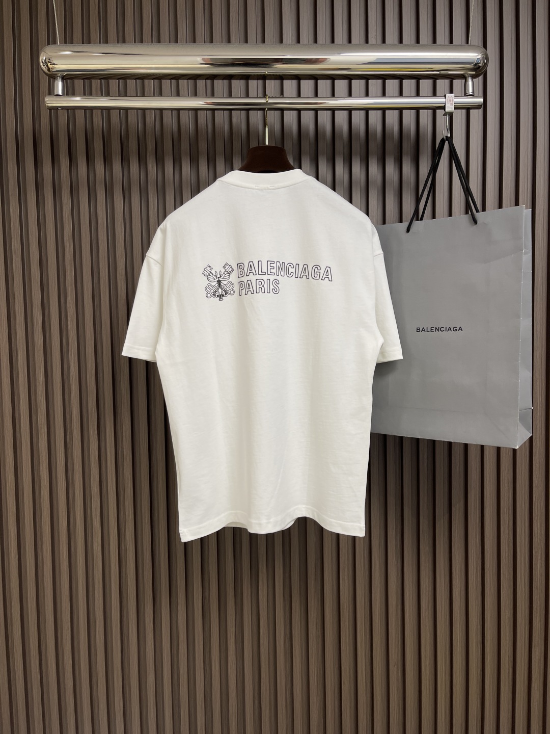 🛒🛒Balenciaga 印花logo圆领短袖T恤，定织定染百分百纯棉双股面料 成衣洗水 前后幅高清扫描