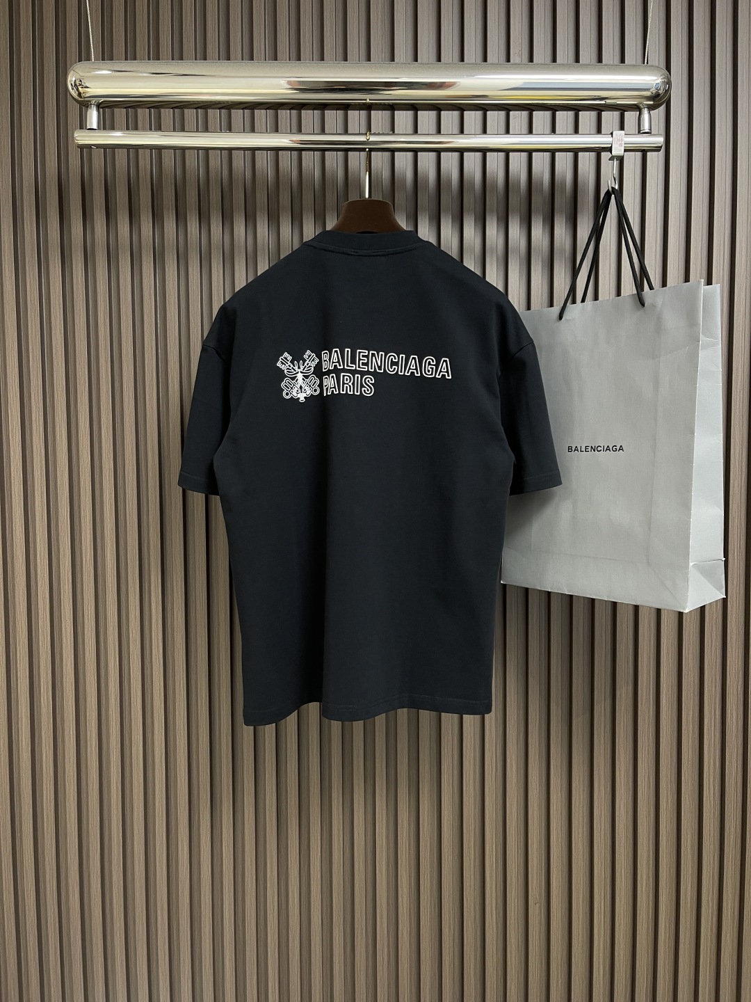 🛒🛒Balenciaga 印花logo圆领短袖T恤,定织定染百分百纯棉双股面料 成衣洗水 前后幅高清扫描