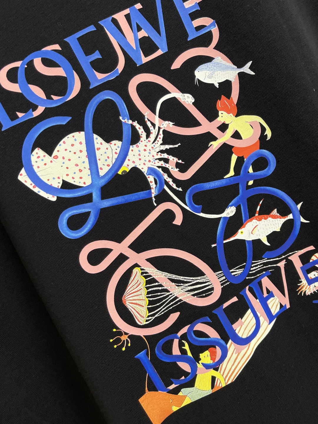 🛒🛒loewe 徽标撞色胶印logo短袖T恤，简约清新风格，彰显出高品格的气质，采用260g精梳棉面料，