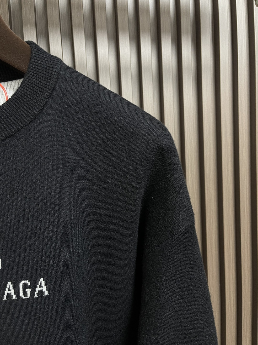 Balenciaga BB Knitted Sweater: Luxurious, Soft, and Elegant Design with Fine Details - 图片 4