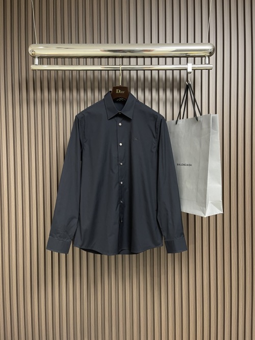 Dior Men's Classic Fit Long Sleeve Shirt, Embroidered Logo, Casual Button-Down 1 Dior Men's Classic Fit Long Sleeve Shirt, Embroidered Logo, Casual Button-Down