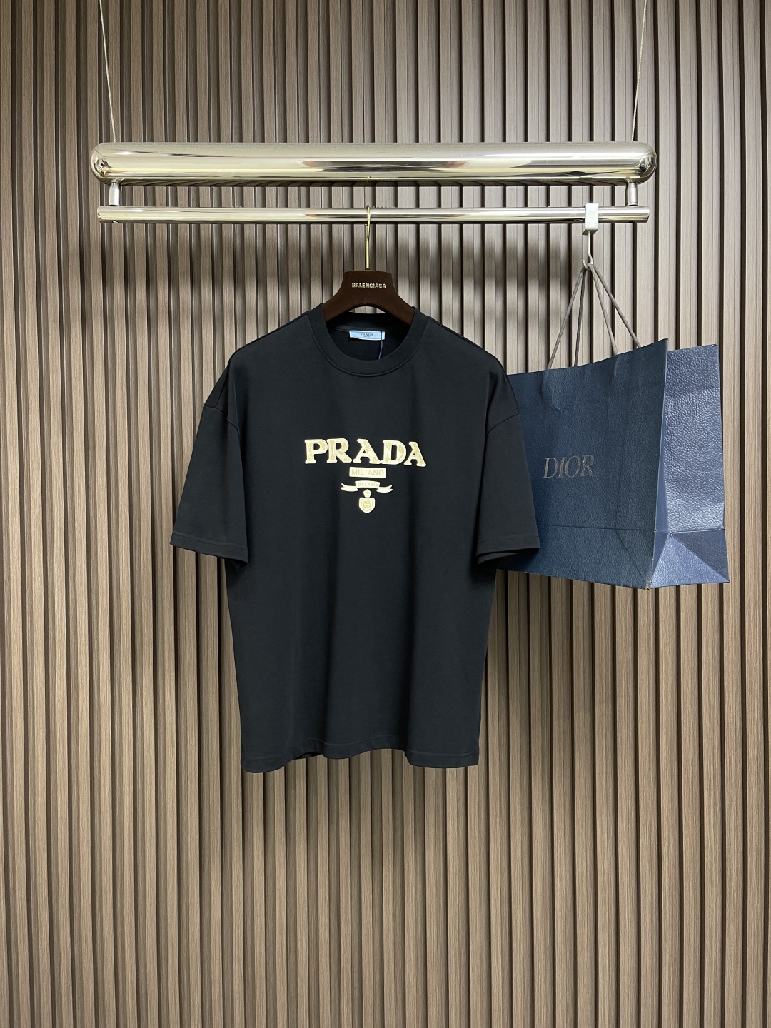 Prada T-shirt à Manches Courtes et Logo Imprimé pour Homme et Femme