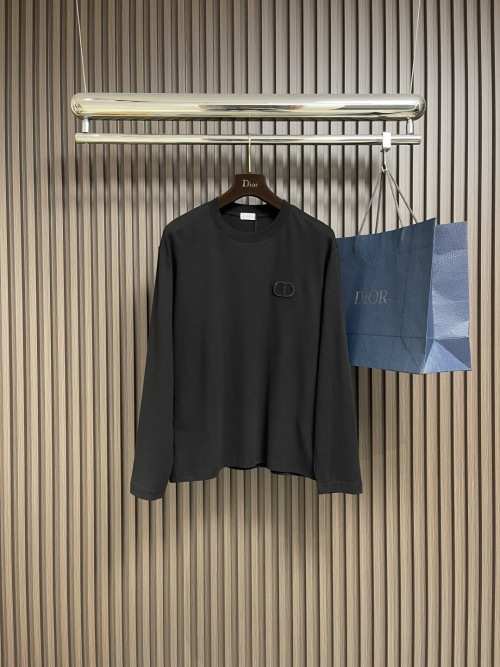 Dior 2025SS Early Autumn CD Embroidered Long Sleeve T-Shirt, Classic Style 1 Dior 2025SS Early Autumn CD Embroidered Long Sleeve T-Shirt, Classic Style