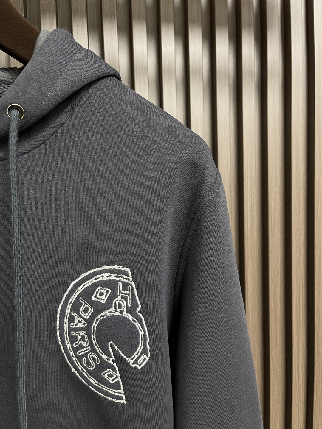 Balenciaga Gray Cotton Hoodie with Paris Logo Embroidery - Relaxed Fit 5 cmp i1755517131125 5862 0 3