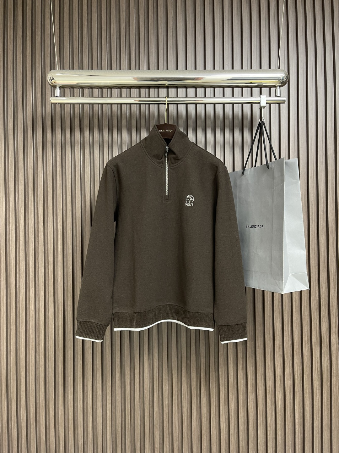 🛒🛒BC 2025SS秋冬商务休闲羊绒混纺立领外套 经典款秋冬季实穿款式之一 小立领 下摆袖口处采用双料