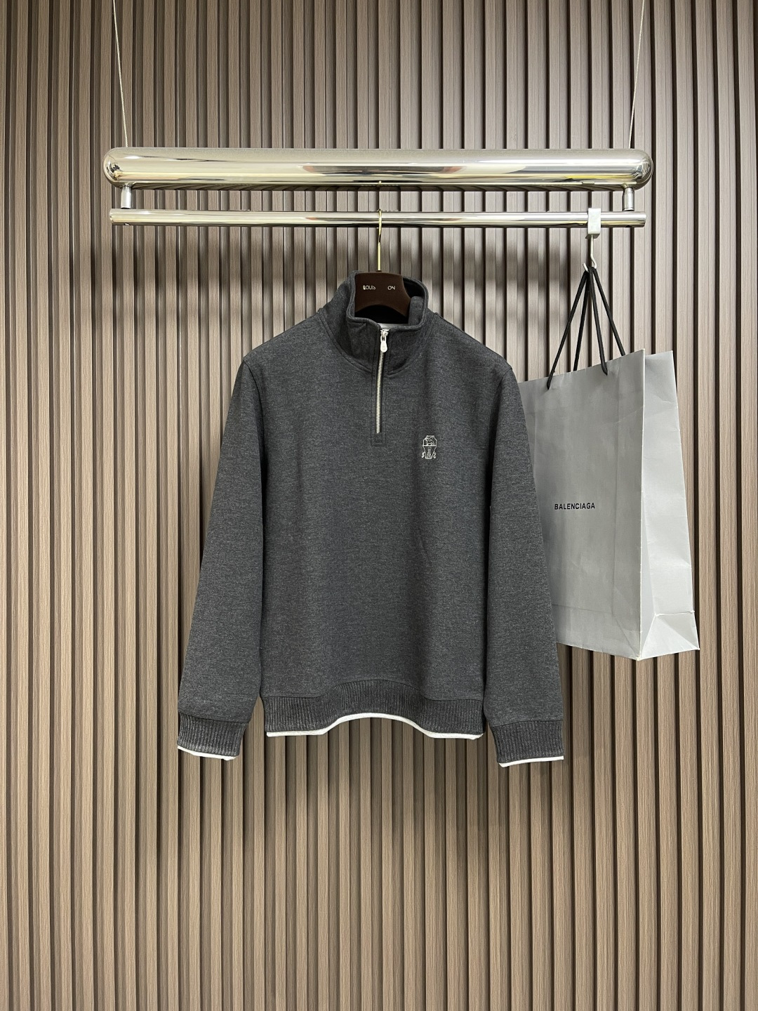 🛒🛒BC 2025SS秋冬商务休闲羊绒混纺立领外套 经典款秋冬季实穿款式之一 小立领 下摆袖口处采用双料