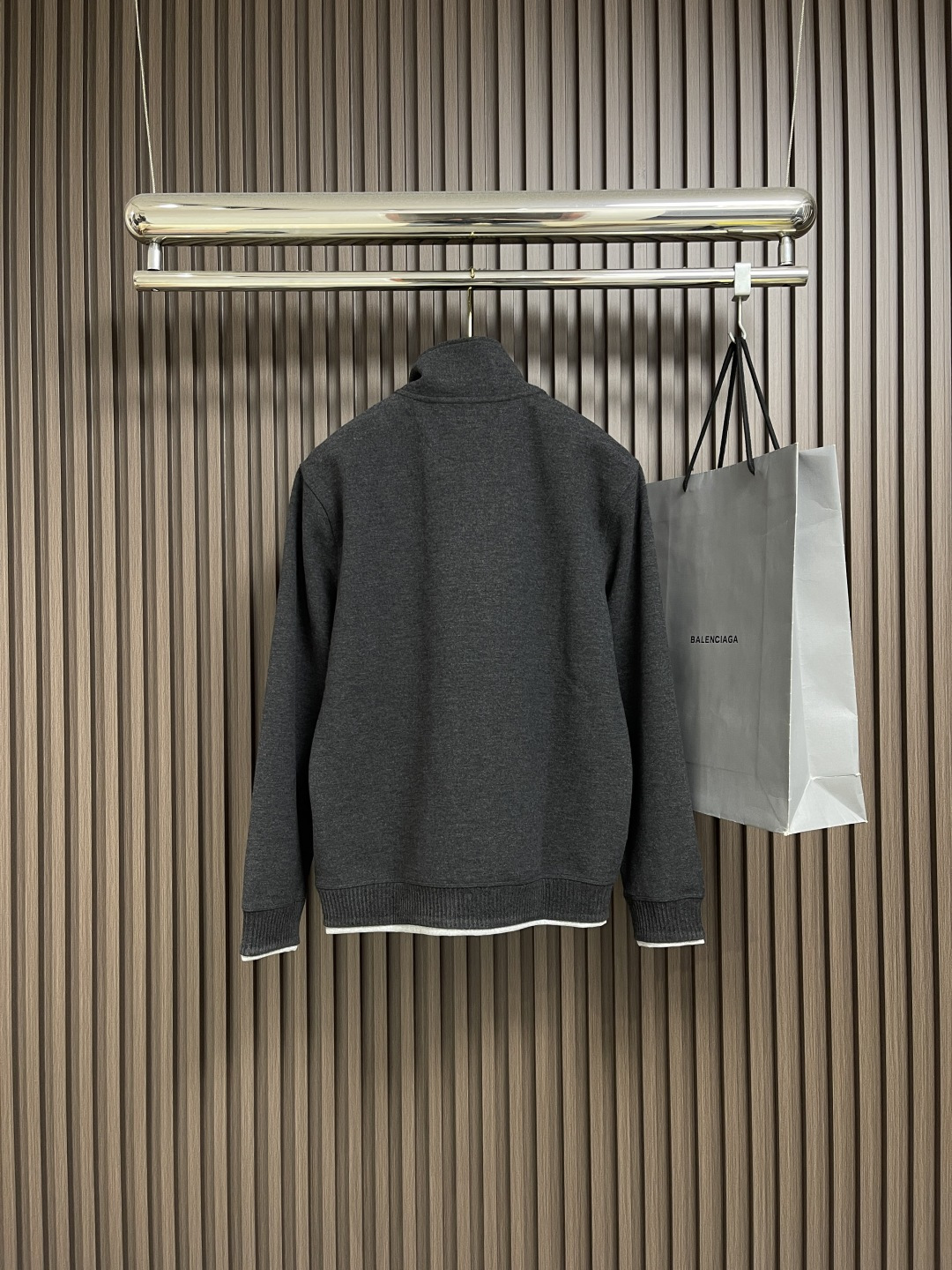 🛒🛒BC 2025SS秋冬商务休闲羊绒混纺立领外套 经典款秋冬季实穿款式之一 小立领 下摆袖口处采用双料