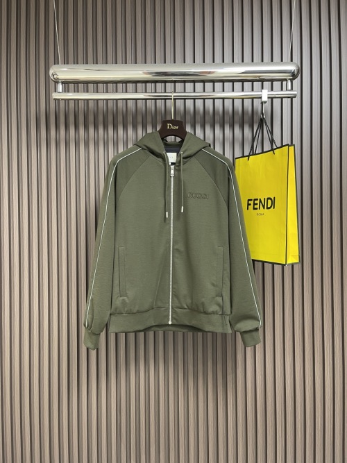 Gucci 2025FW Cotton Blend Zip-Up Hoodie with Logo Detail - Women's 1 Gucci 2025FW Cotton Blend Zip-Up Hoodie with Logo Detail - Women's