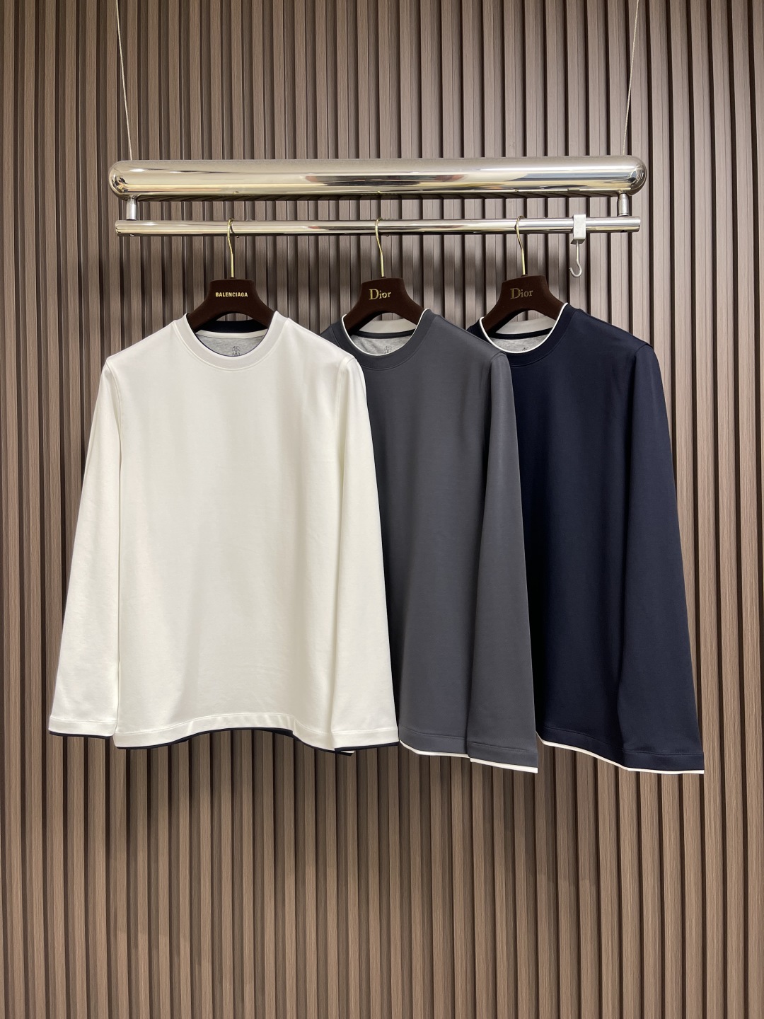 Dior Navy Blue Long Sleeve T-Shirt with White Trim Accents - Elegant Casual 4 cmp i1755872782432 7273 0 2