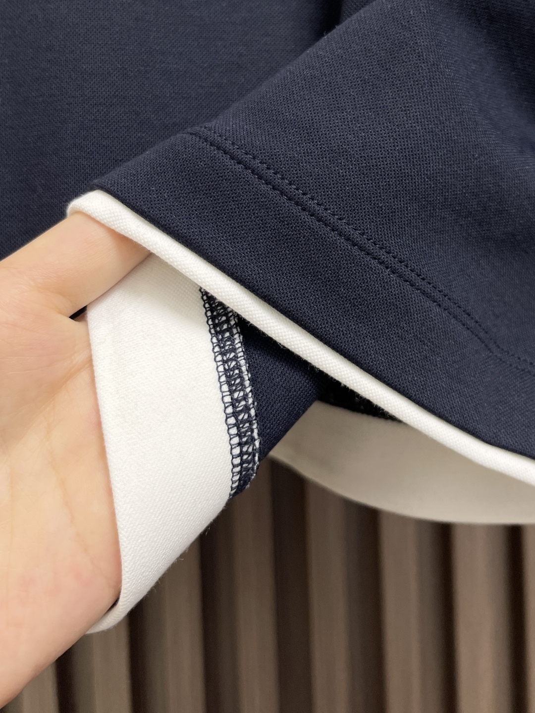 Dior Navy Blue Long Sleeve T-Shirt with White Trim Accents - Elegant Casual 6 cmp i1755872878958 4797 0 4