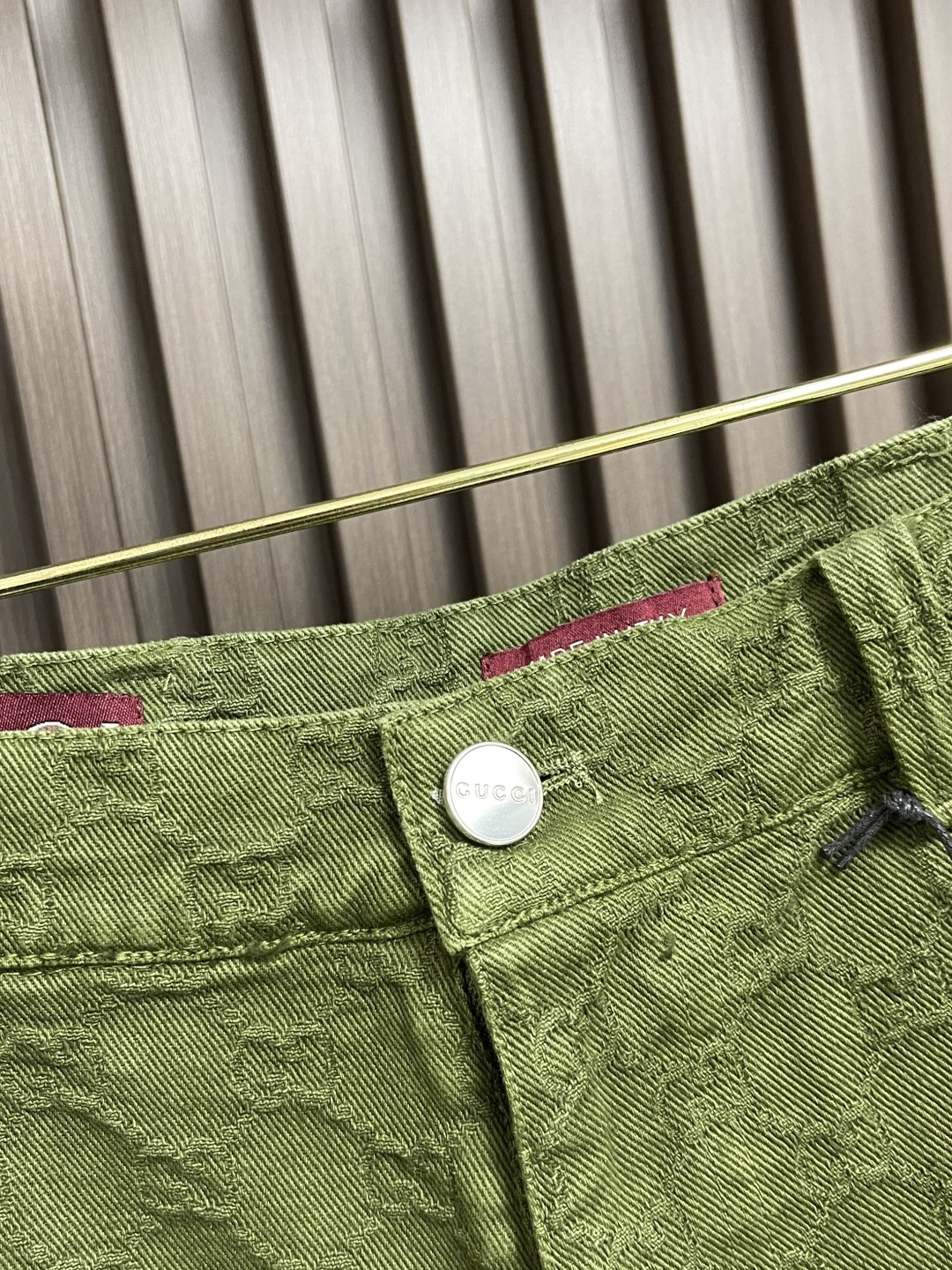 长裤🛒🛒GUCCI 暗纹双G提花翻领牛仔外套长裤套装，进口提花牛仔材质，质感舒适，挺括有型 酵素水洗工艺