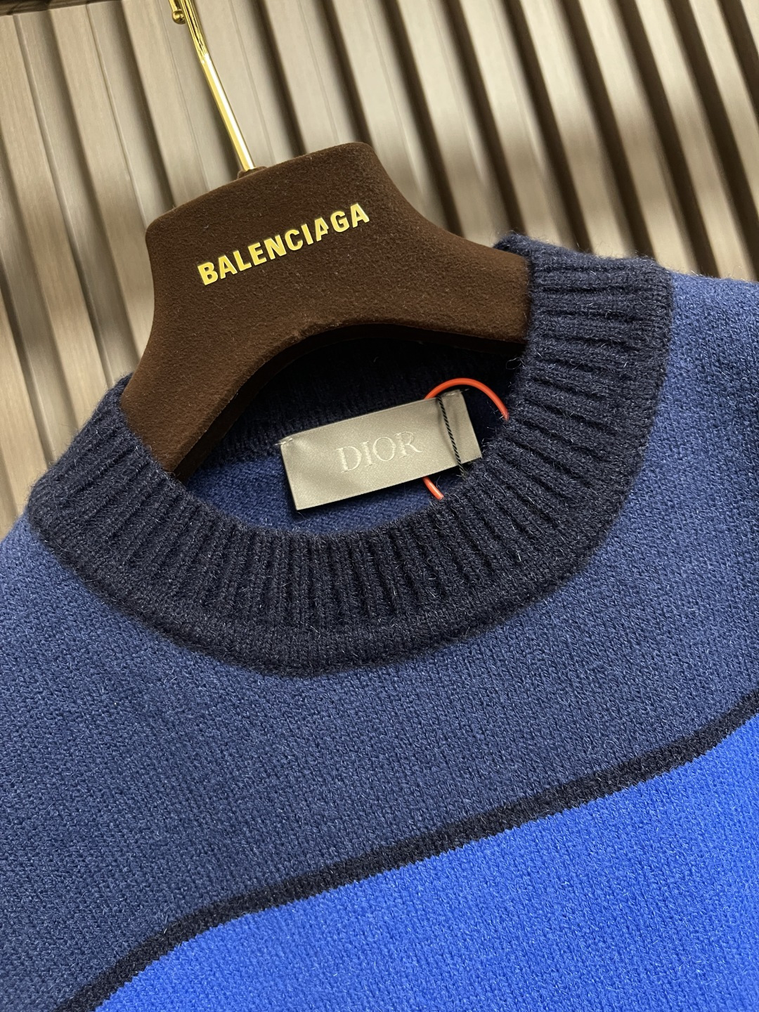 🛒🛒Dior Diamond补丁拼色毛衣，定织蓝韵山羊绒棉混纺料 细腻柔软 质感挺括 舒适贴肤 以蓝韵为