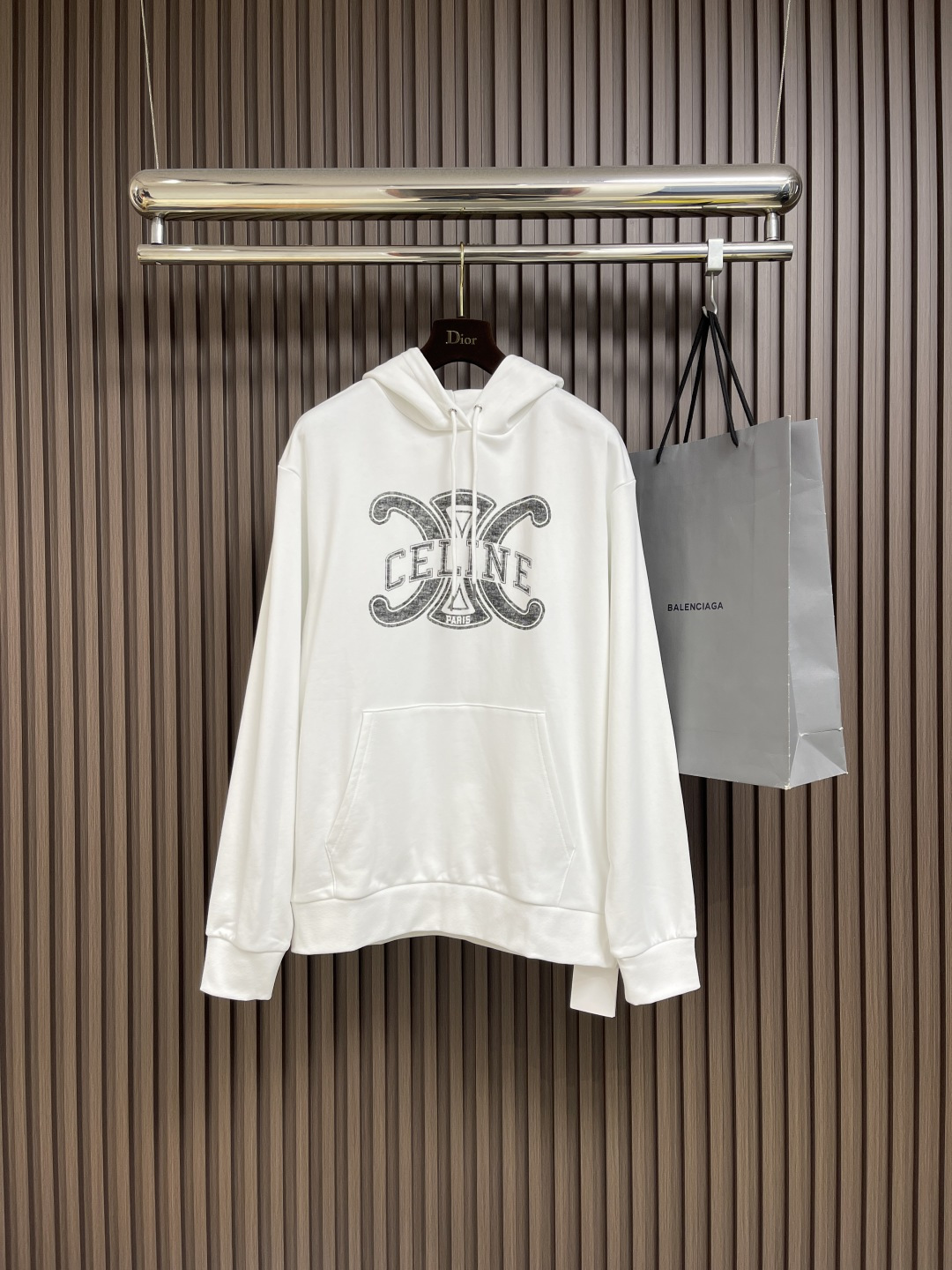 🛒🛒Celine 2025Fw新款印花字母连帽卫衣，采用定织定染高克重纯棉卫衣面料制成 面料手感厚实且有