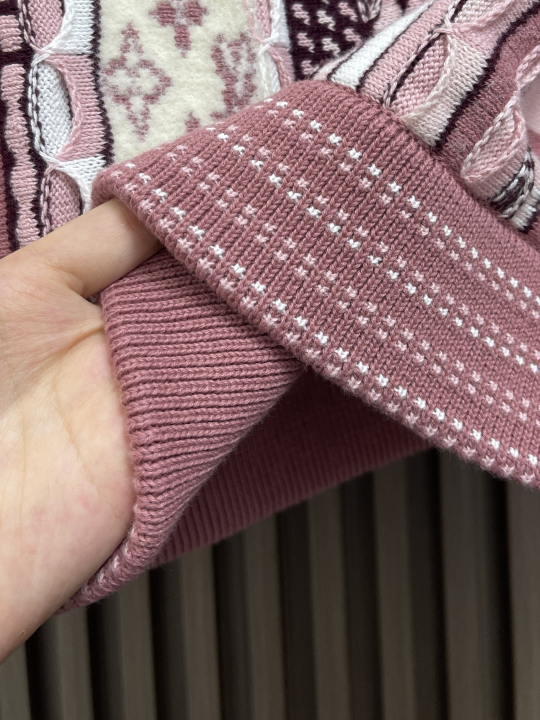 🛒🛒LV x Nigo联名款Monogram花㚏提花重工半拉链立领毛衣，Nigo系列Monogram花㚏