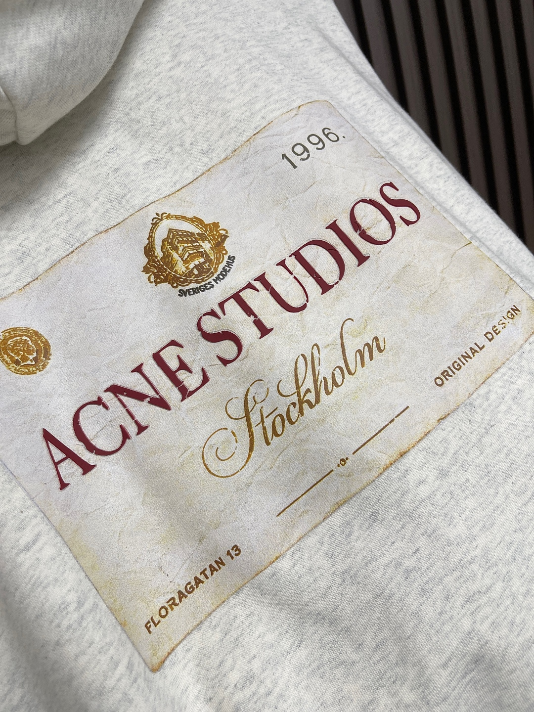 🛒🛒acne studio 2025SS连帽拉链长袖卫衣，3d立体胶印工艺 不开裂不脱胶，双纱纯棉！手感