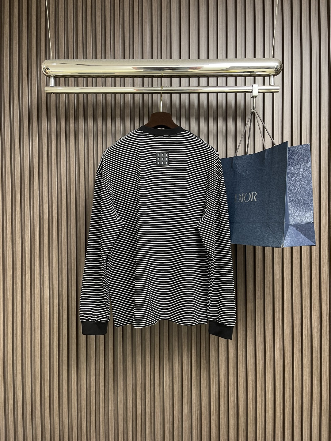 🛒🛒ami 2025ss秋季新款 经典小爱心条纹长袖针织t恤，240g新疆长绒棉顶级双纱！100％实重2