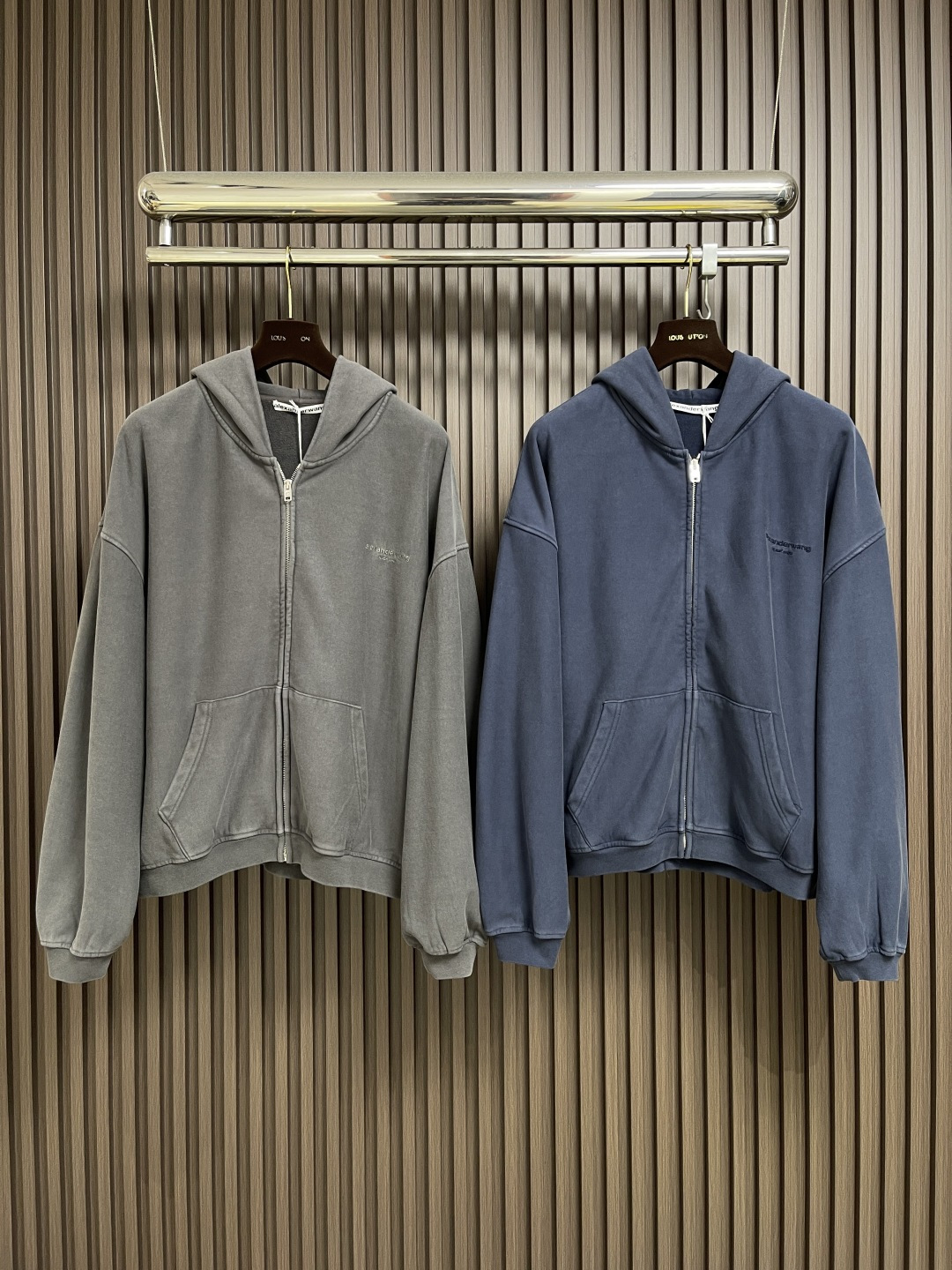 🛒🛒Alexanderwang亚历山大王 中性做旧连帽外套，定制520克全棉毛圈，男女同款连帽外套。成衣