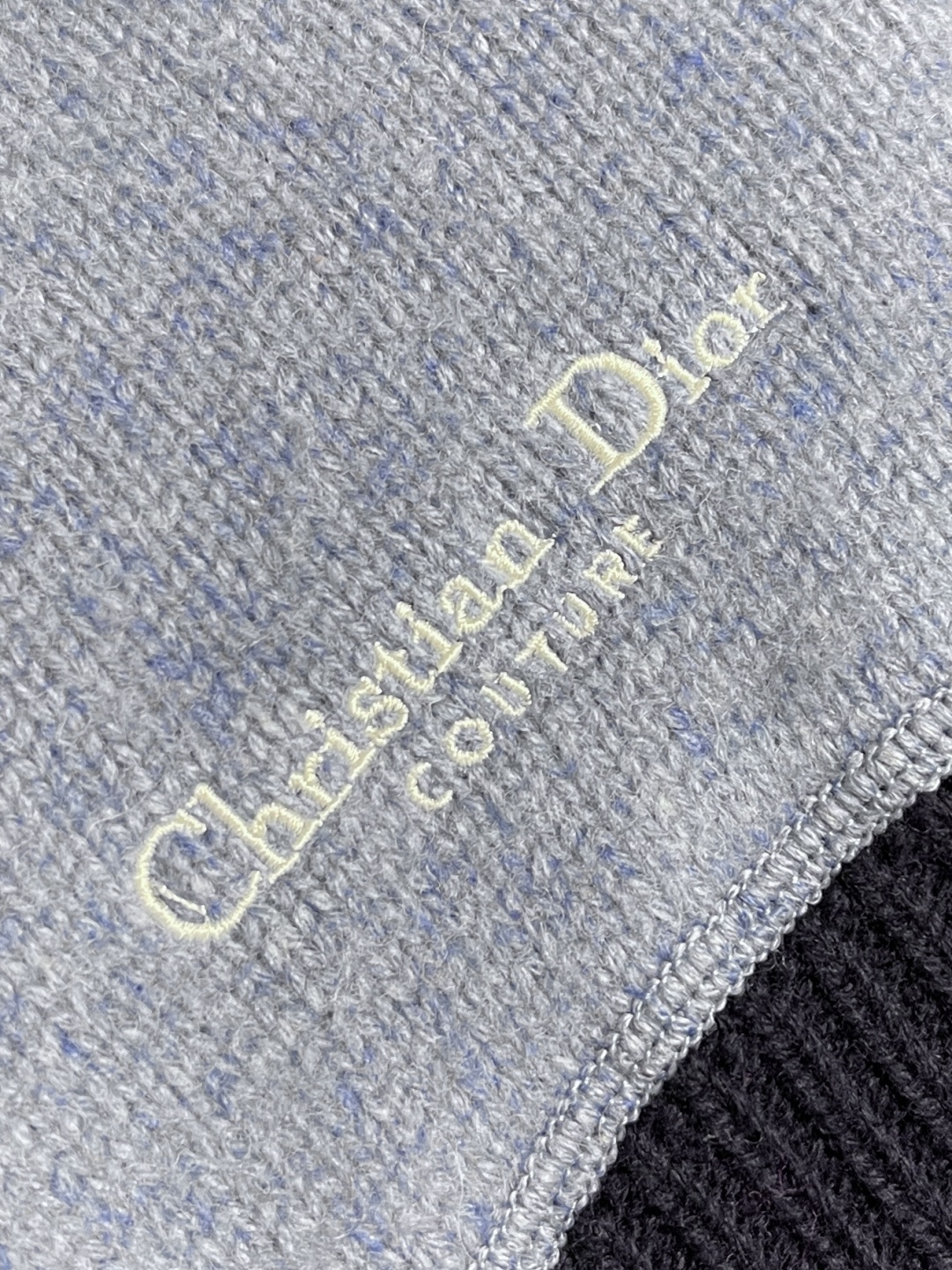 🛒🛒Dior 学院风开衫夹克外套，蓝色和米色平纹针织毛毡面料 Christian Dior Coutur
