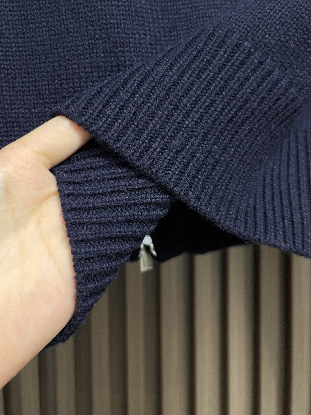 🛒🛒Dior 学院风开衫夹克外套，蓝色和米色平纹针织毛毡面料 Christian Dior Coutur