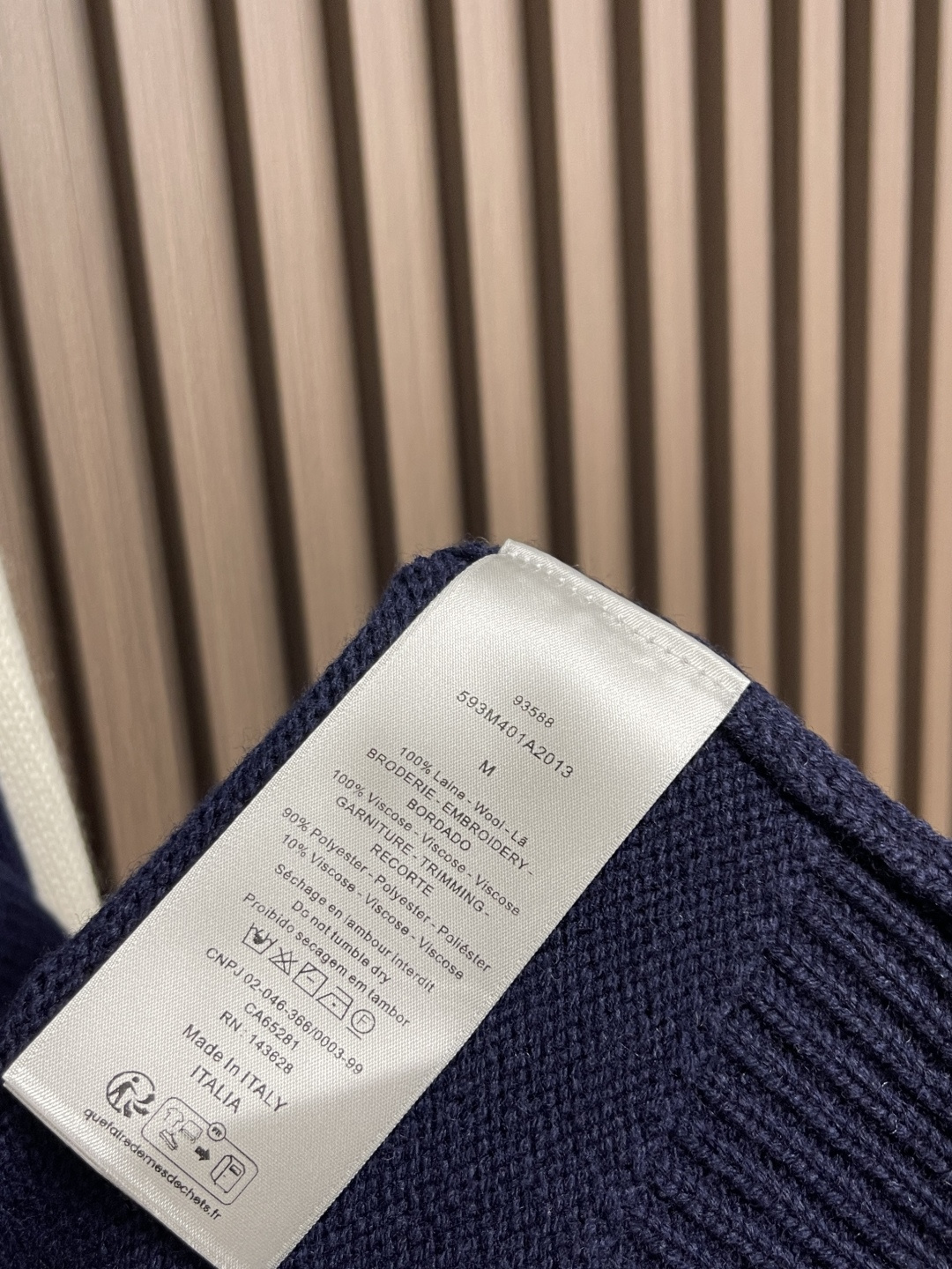 🛒🛒Dior 学院风开衫夹克外套，蓝色和米色平纹针织毛毡面料 Christian Dior Coutur