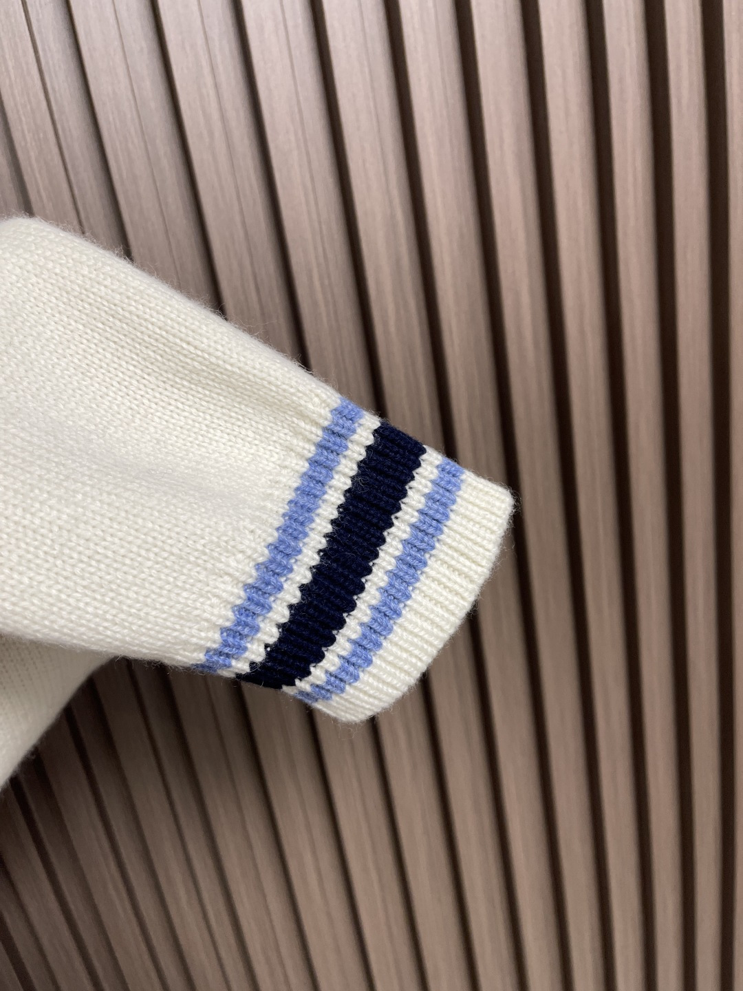 🛒🛒Dior 学院风开衫夹克外套，蓝色和米色平纹针织毛毡面料 Christian Dior Coutur