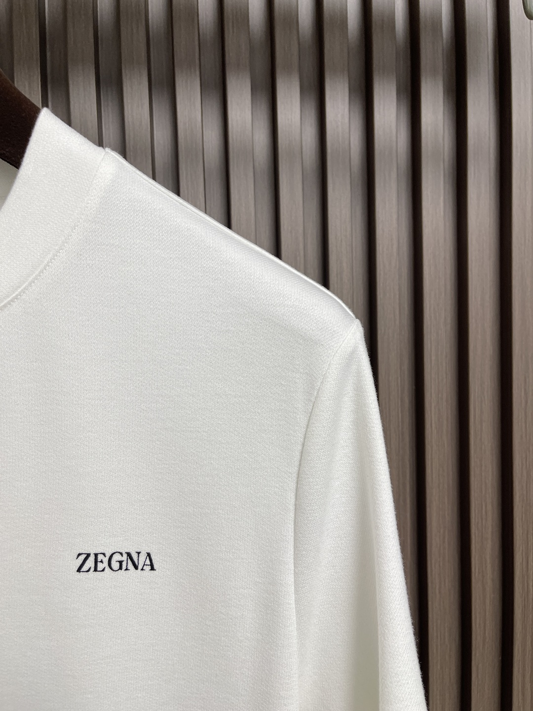 🛒🛒Zegna 2025fw秋冬新品圆领短袖T恤，时尚休闲打底衫，进口优质澳绒打造，给您羊绒般的呵护、非