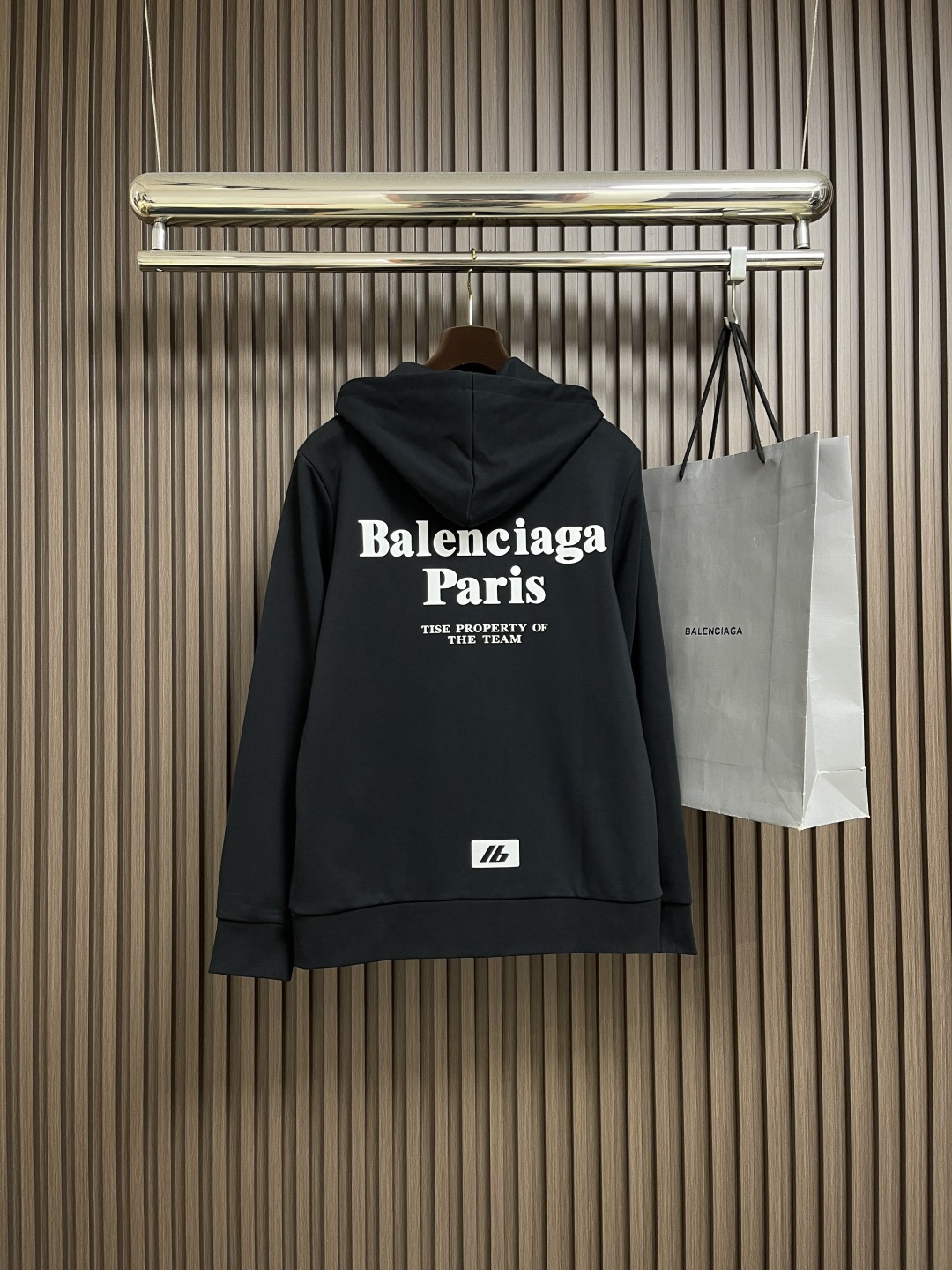 🛒🛒BALENCIAGA 巴黎世家logo标识印花拉链连帽卫衣，定织420G重磅鱼鳞毛圈面料抓绒处理，订