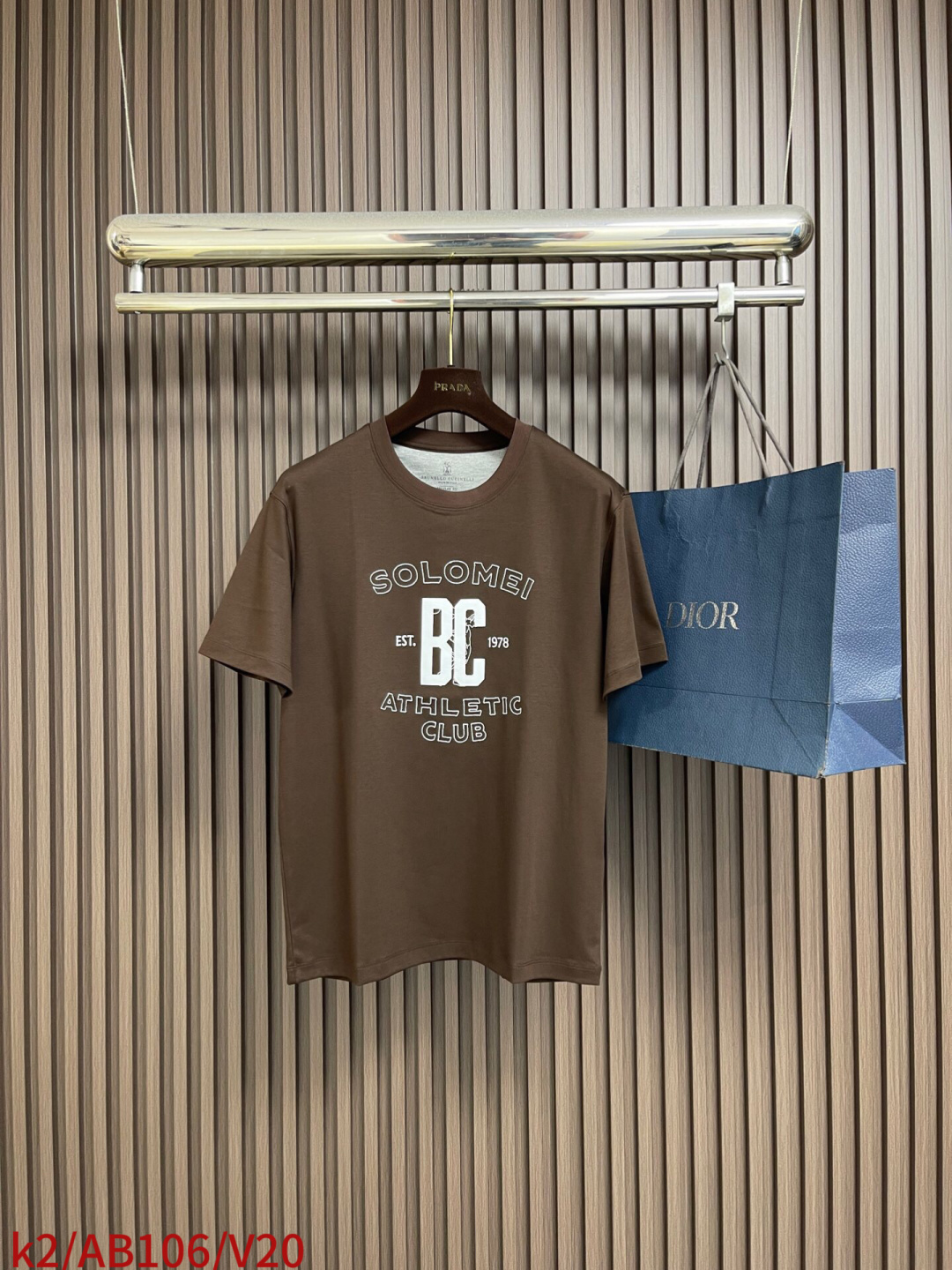 🛒🛒Brunello Cucinelli BC 标识印花短袖T恤，定制云柔精梳棉 轻盈柔软 舒适贴肤 以