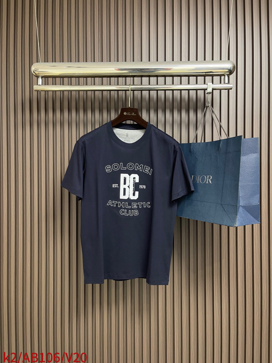 🛒🛒Brunello Cucinelli BC 标识印花短袖T恤，定制云柔精梳棉 轻盈柔软 舒适贴肤 以