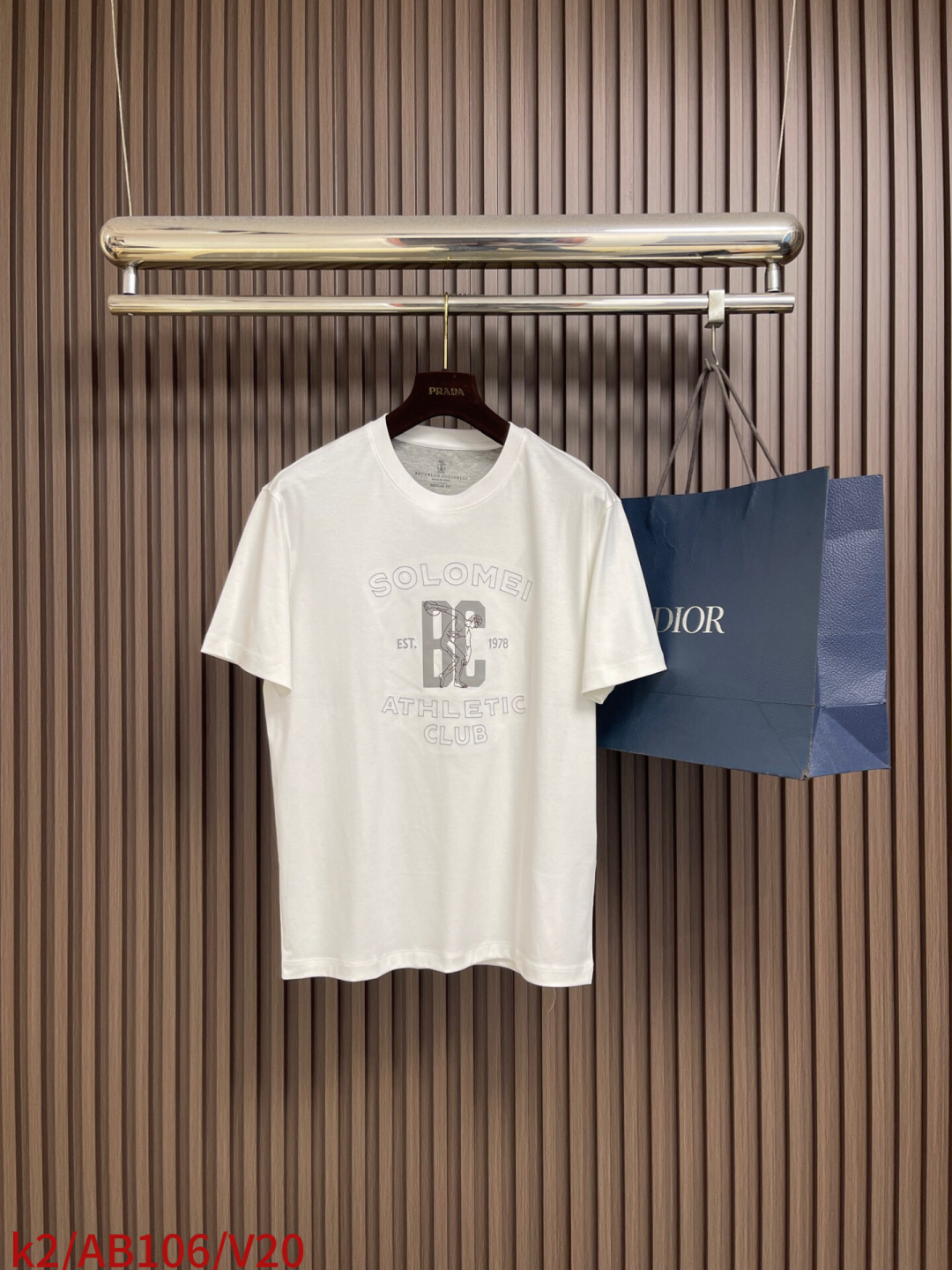 🛒🛒Brunello Cucinelli BC 标识印花短袖T恤，定制云柔精梳棉 轻盈柔软 舒适贴肤 以