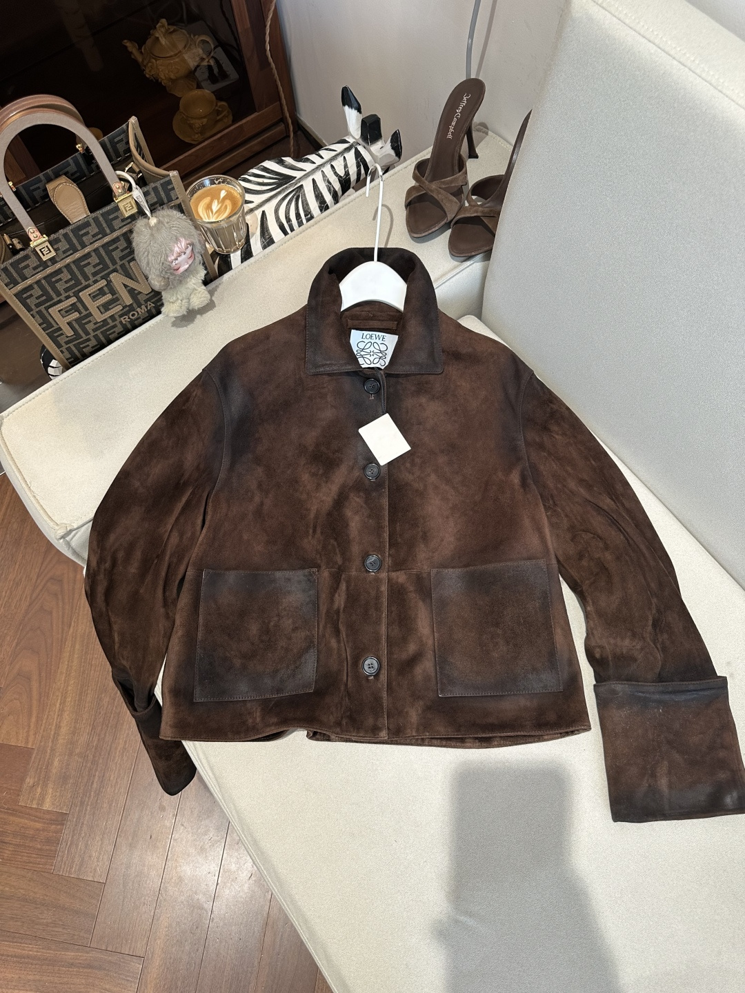 NO:892358,Loew*e imported goat suede leather S-19860909Loew*e进口山羊反绒面皮S- XL特殊码数可定制,罗意威-服装,loewe,loewe,,Women's clothing