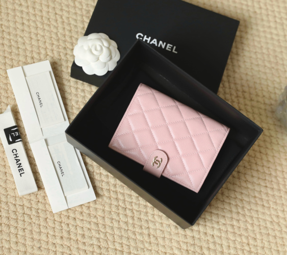 Chanel Pink Quilted Leather Passport Holder with Snap Closure, 14K Gold Hardware 1 Chanel Pink Quilted Leather Passport Holder with Snap Closure, 14K Gold Hardware