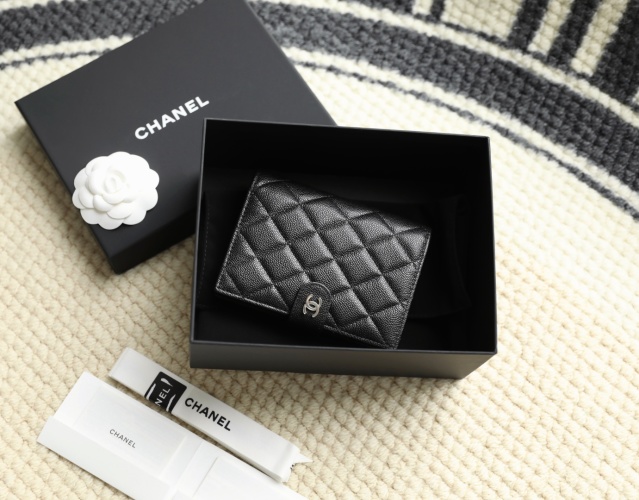 Chanel Black Quilted Leather Passport Holder with Silver-Tone Hardware 1 Chanel Black Quilted Leather Passport Holder with Silver-Tone Hardware