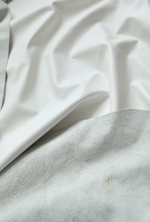 Impala Leather Fabric with Fine Texture, Breathable & Non-Fading, White 1 Impala Leather Fabric with Fine Texture, Breathable & Non-Fading, White