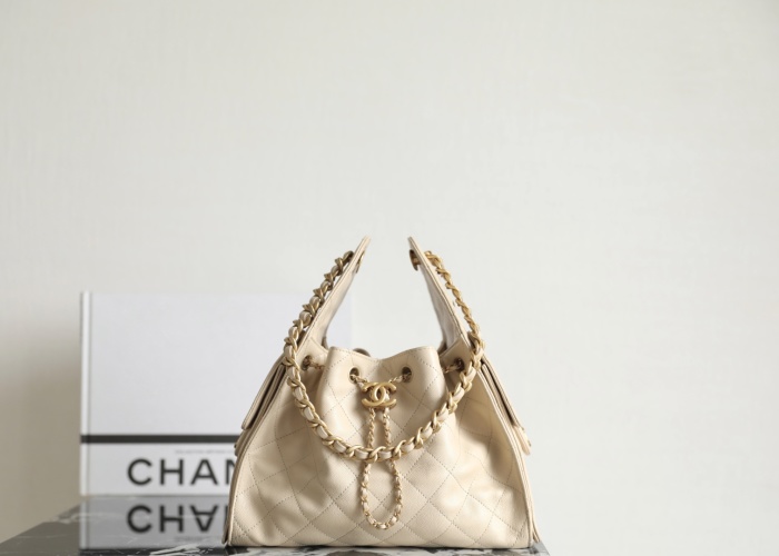 Chanel 25 Bag Hobo Small Apricot Leather with 24k Gold Hardware 1 Chanel 25 Bag Hobo Small Apricot Leather with 24k Gold Hardware