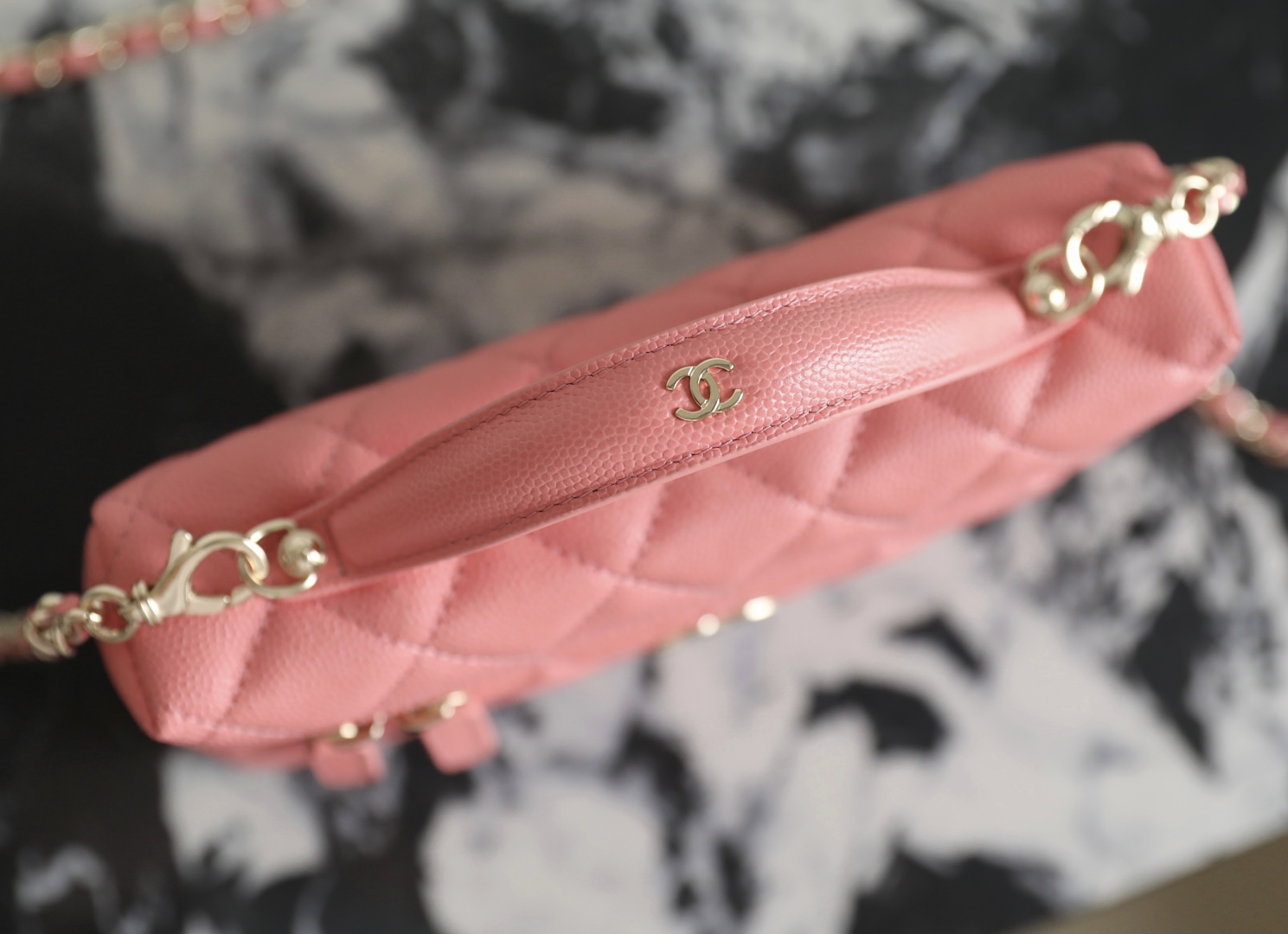 Chanel 25C Spring Waist Line LP Clutch Coral Pink Handbag Shoulder Bag 7 cmp i1749013007027 7411 0 5