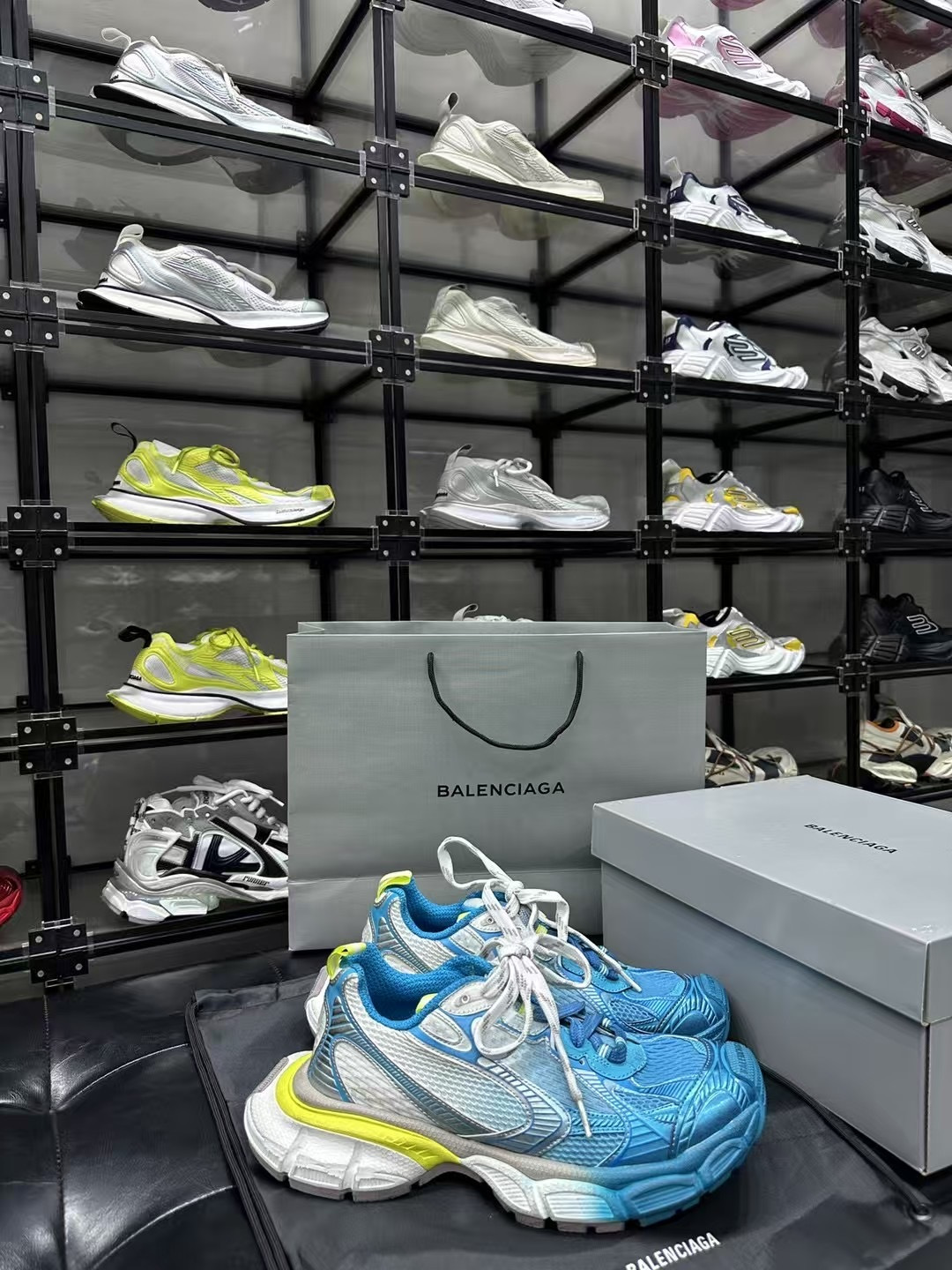 NO:402186,BALENCIA*Bajia 3XL TOE SPRAY sneakers fluorescent yellow blue, dad shoes, balenciaga, prada, burberry, sneakers19860909BALENCIA*巴家3XL TOE SPRAY运动鞋 荧光黄蓝,老爹鞋,balenciaga,prada,burberry,sneakers,Women's Shoes