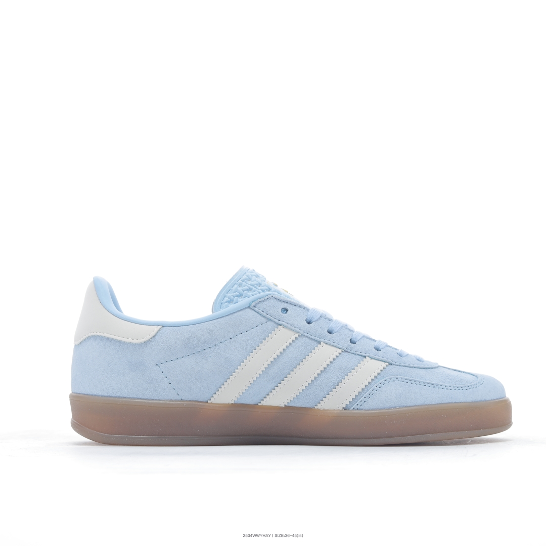 放店💰100 浅蓝米白JI2717
D❄️|阿迪达斯 Adidas Originals Gazelle Indoor复古三叶草防滑透明橡胶板鞋经典运动鞋
码数:36 36.5 37 38 38.5 39 40 40.5 41 42 42.5 43 44 45
编号:2504WWYHAY
