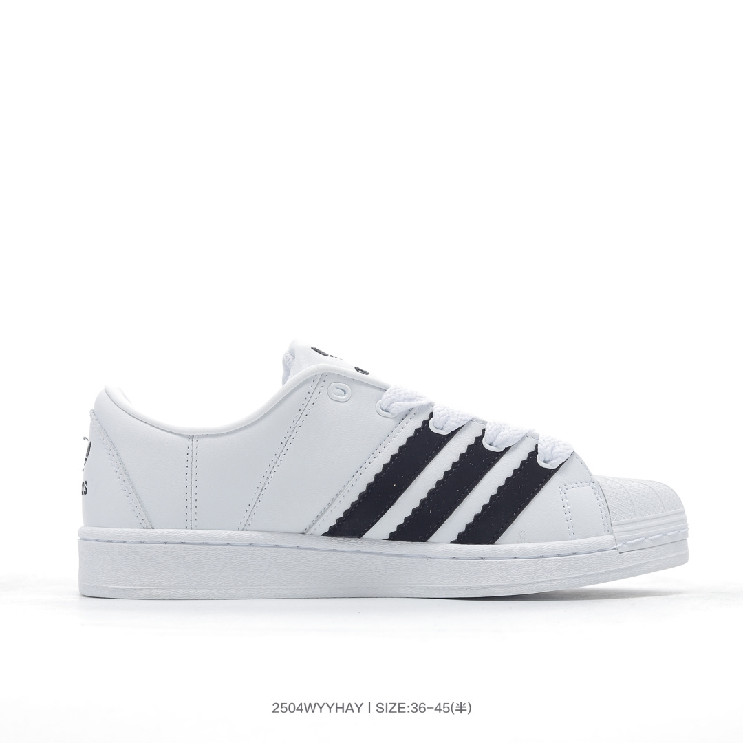 放店💰90 尖尾白黑ID2552
D❄️｜阿迪达斯Adidas originals Superstar Supermodified 经典贝壳头圆头舒适低帮休闲运动板鞋

码数：36 36.5 37 38 38.5 39 40 40.5 41 42 42.5 43 44 44.5 45
编号：2504WYYHAY