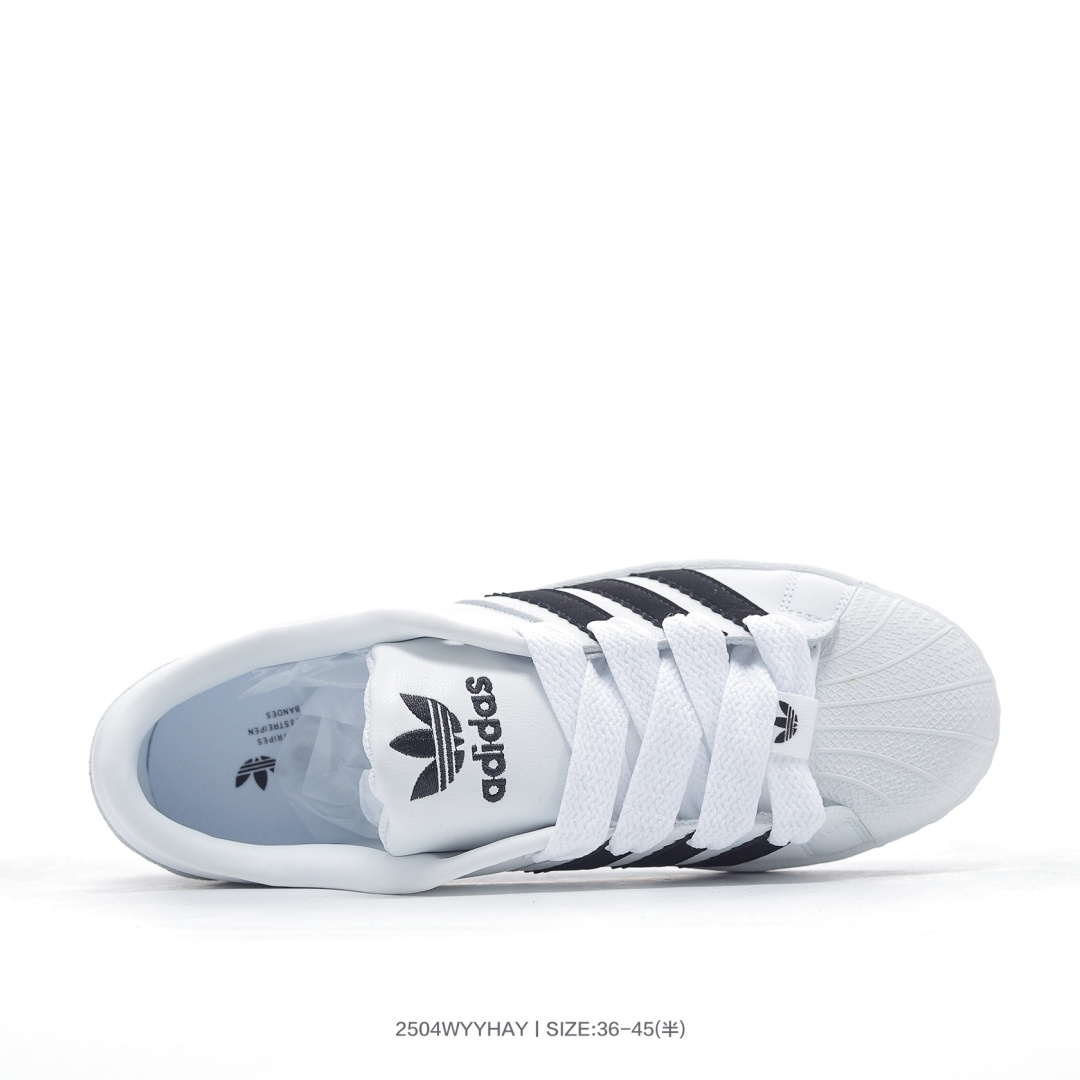 放店💰90 尖尾白黑ID2552
D❄️｜阿迪达斯Adidas originals Superstar Supermodified 经典贝壳头圆头舒适低帮休闲运动板鞋

码数：36 36.5 37 38 38.5 39 40 40.5 41 42 42.5 43 44 44.5 45
编号：2504WYYHAY