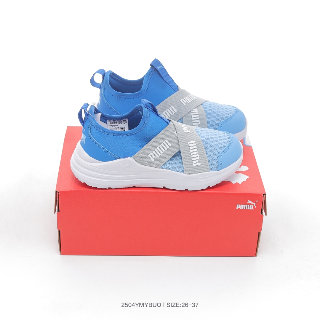 集🈴 萌娃童鞋！彪马（PUMA） WIRED RUN PURE PS 运动鞋增高针织透气长跑舒适耐磨缓冲跑鞋时尚简约户外鞋 399435 03 尺码：26 27 28 29 30 31 32 33 34 35 36 37-选品中心